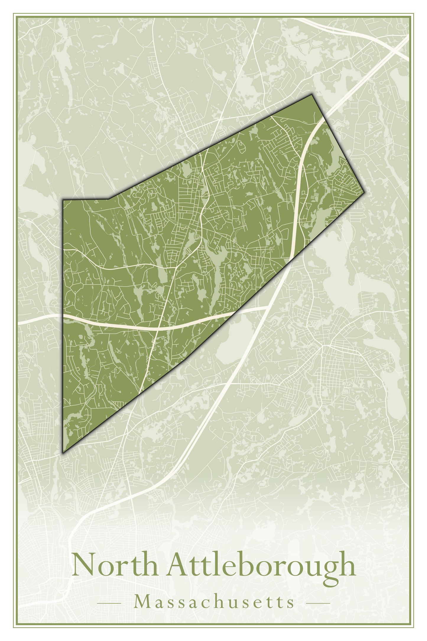 Massachusetts Towns - Street Map (North Adams - North Brookfield)