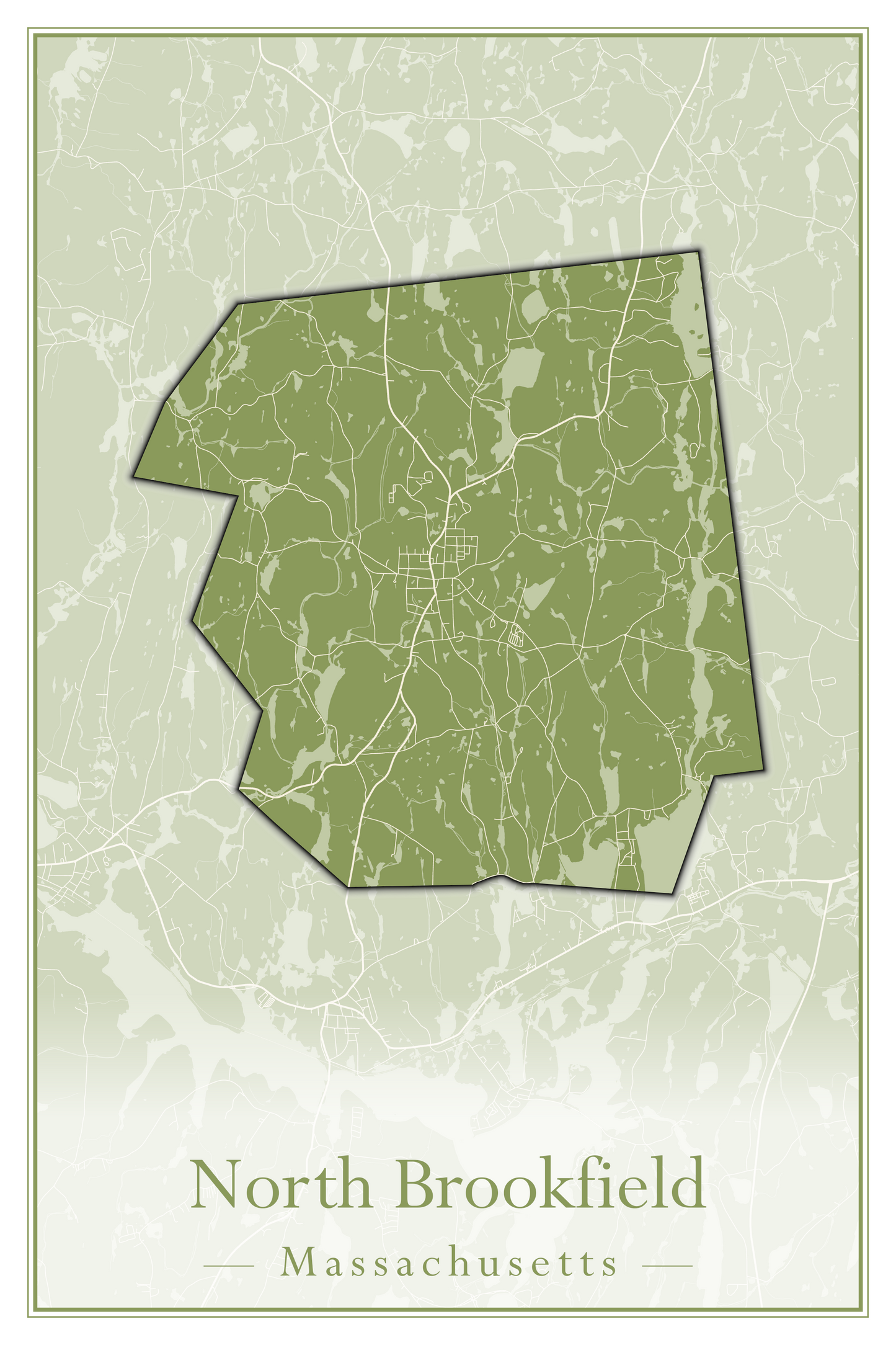 Massachusetts Towns - Street Map (North Adams - North Brookfield)