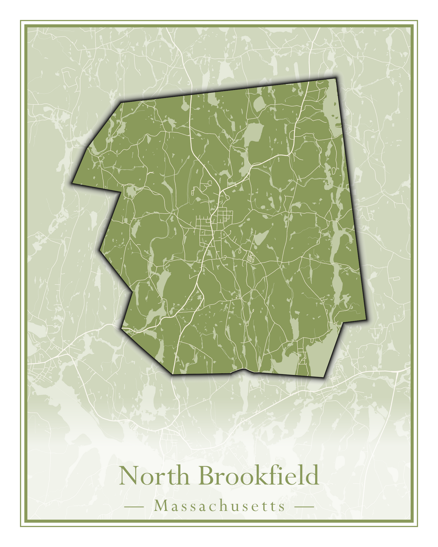 Massachusetts Towns - Street Map (North Adams - North Brookfield)