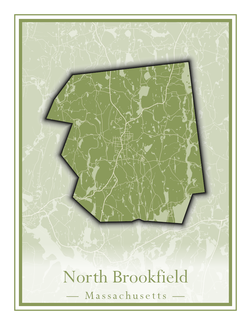 Massachusetts Towns - Street Map (North Adams - North Brookfield)