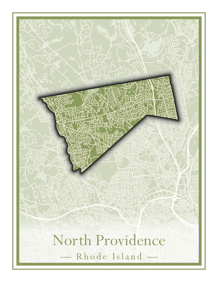 Rhode Island Towns - Street Map (New Shoreham - North Providence)