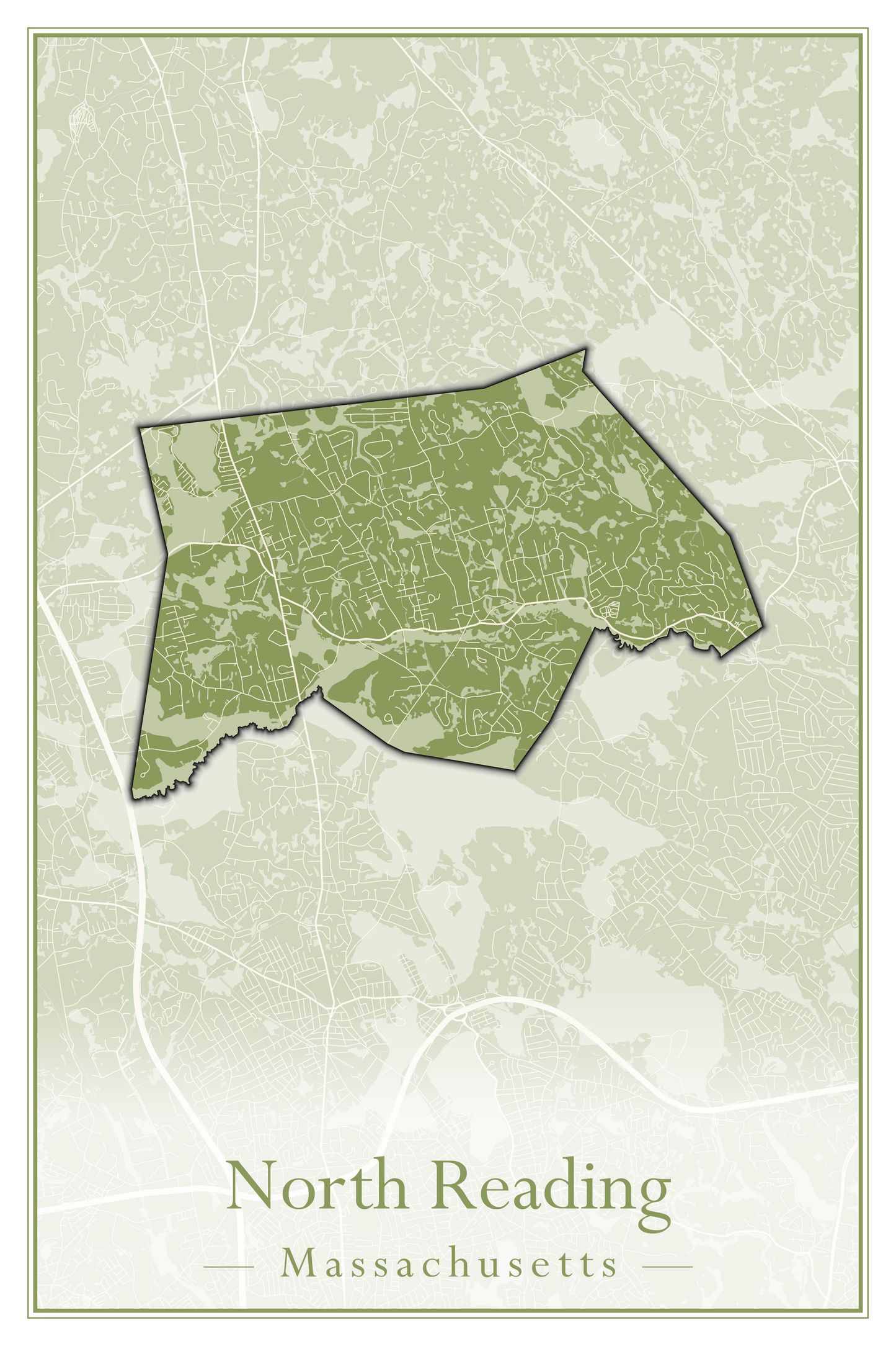 Massachusetts Towns - Street Map (North Reading - Northbridge)