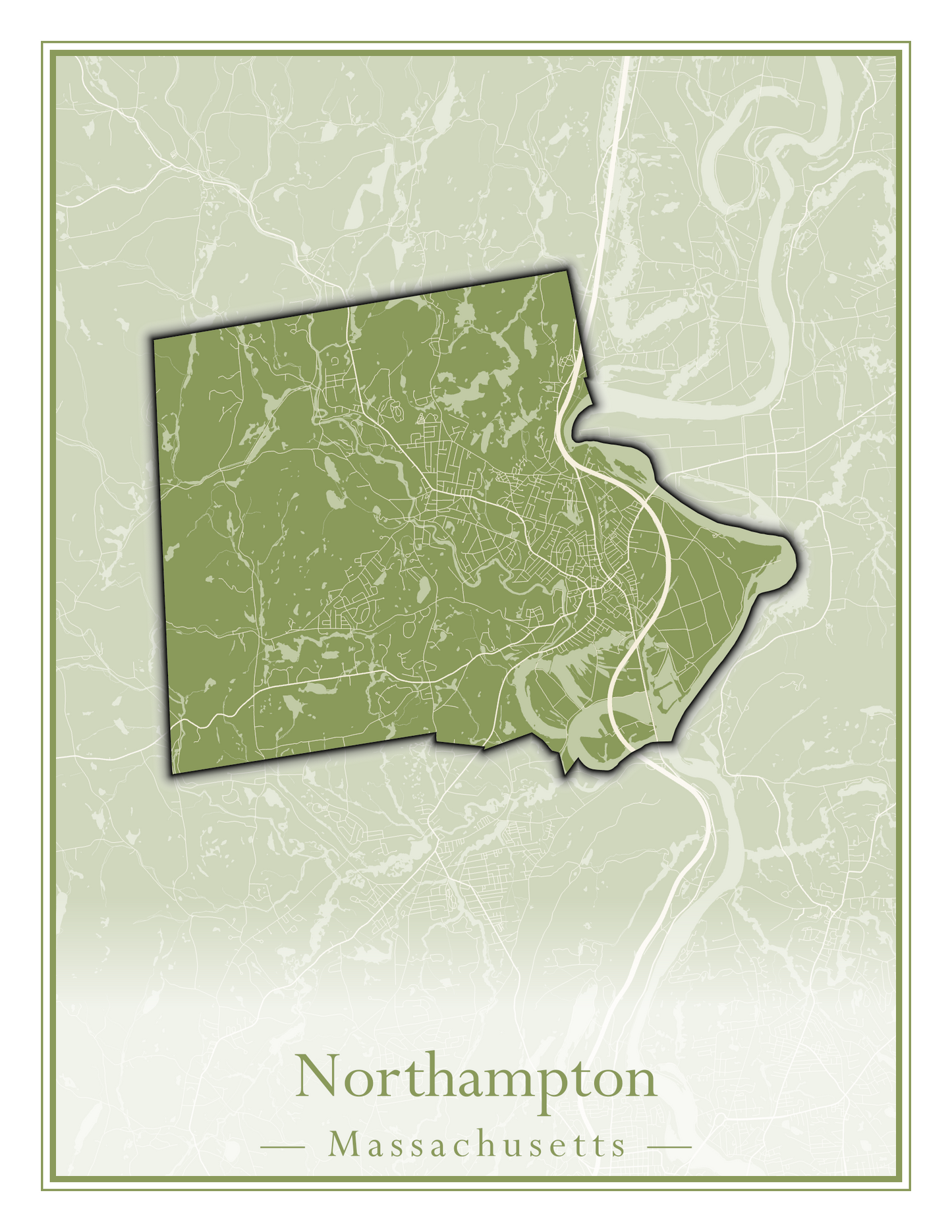 Massachusetts Towns - Street Map (North Reading - Northbridge)