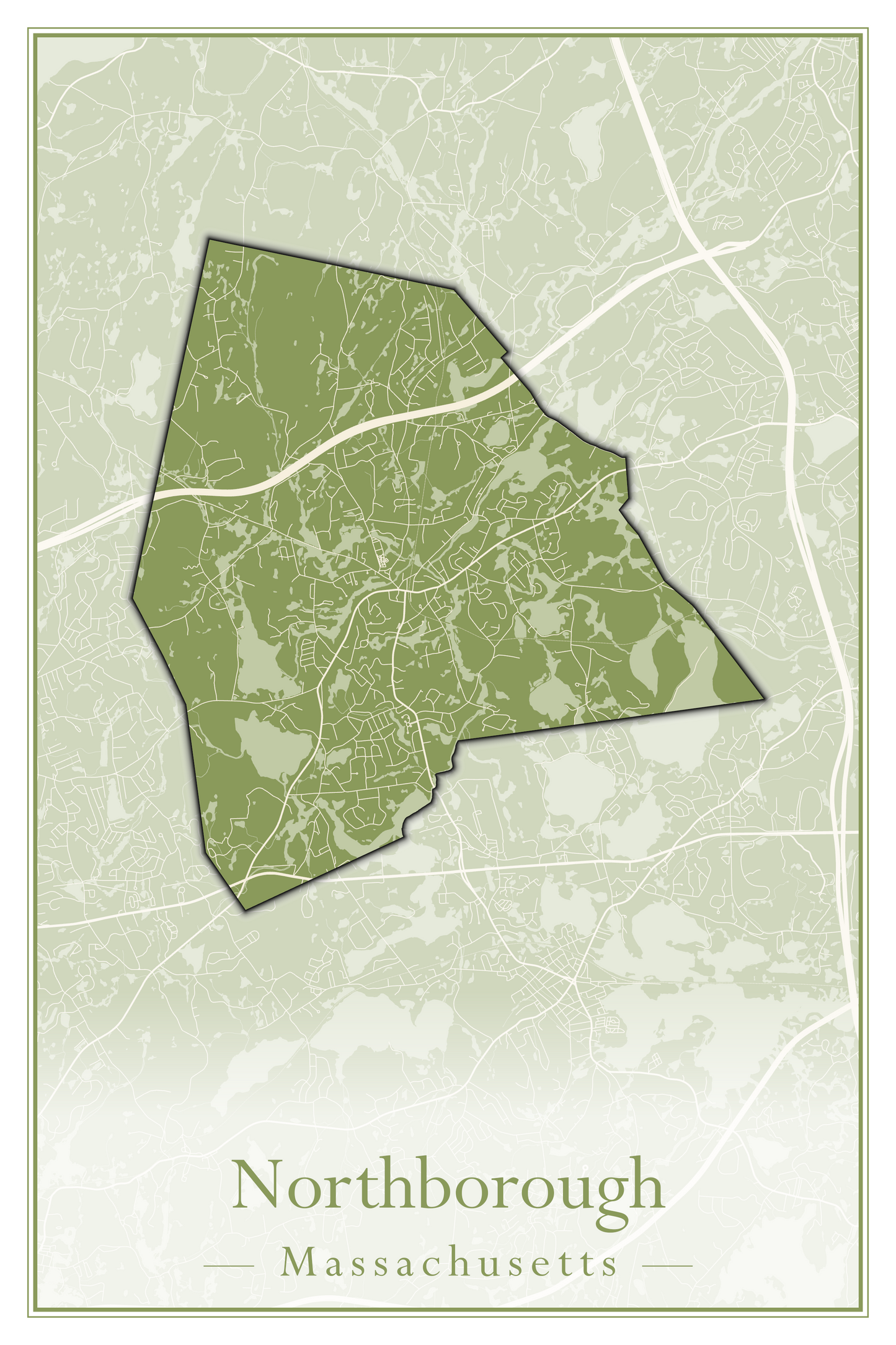 Massachusetts Towns - Street Map (North Reading - Northbridge)