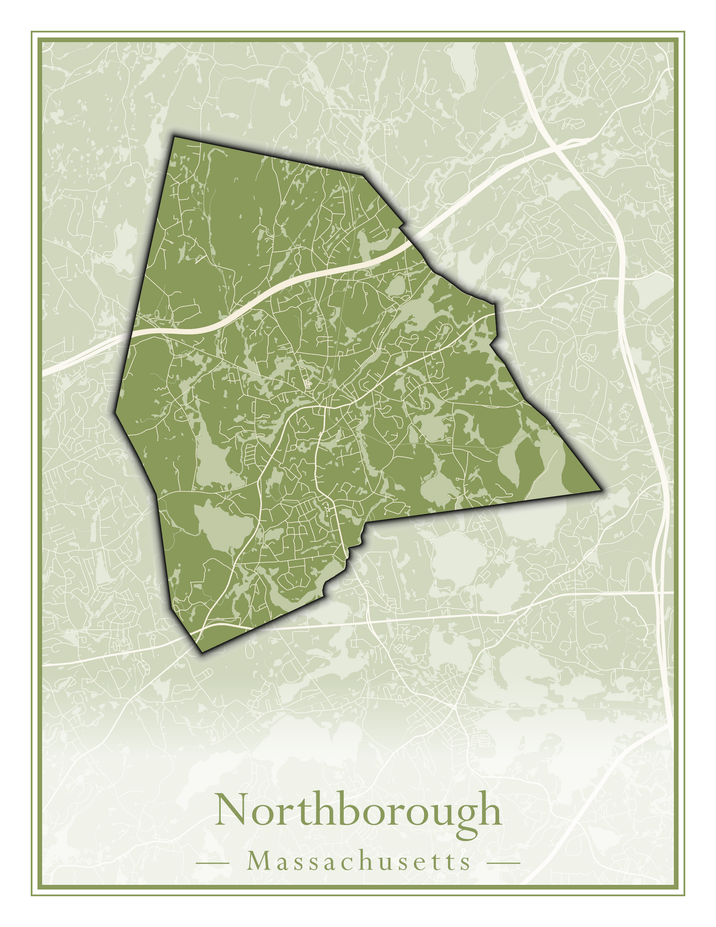 Massachusetts Towns - Street Map (North Reading - Northbridge)