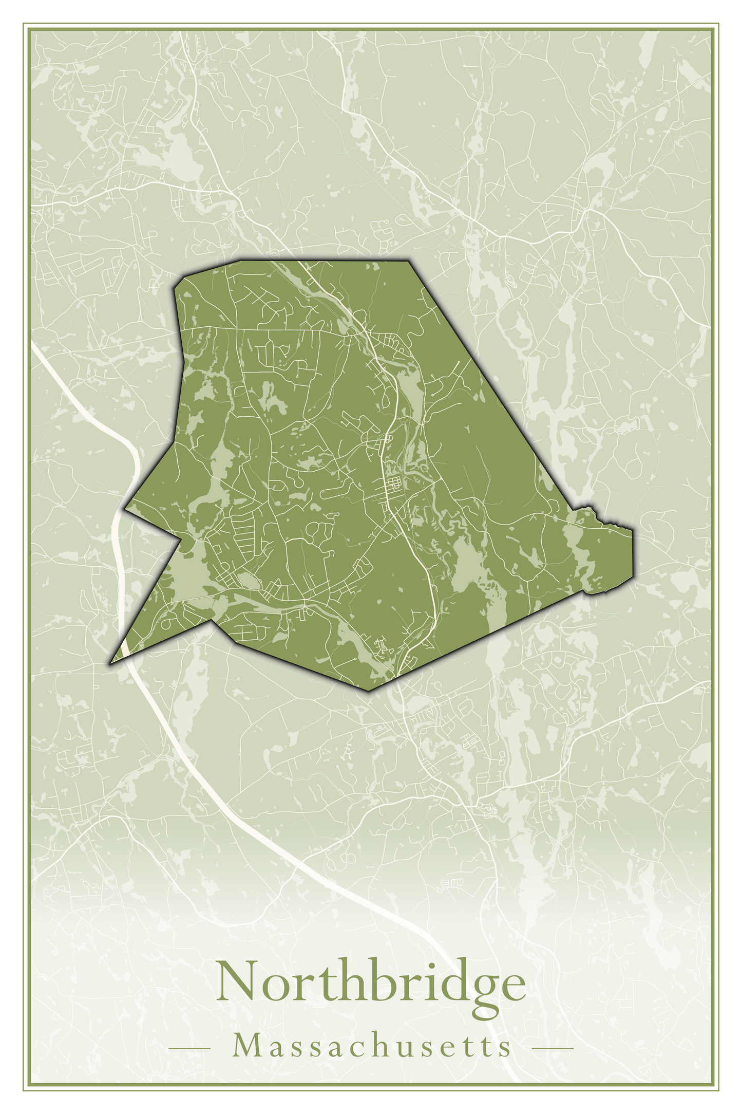 Massachusetts Towns - Street Map (North Reading - Northbridge)