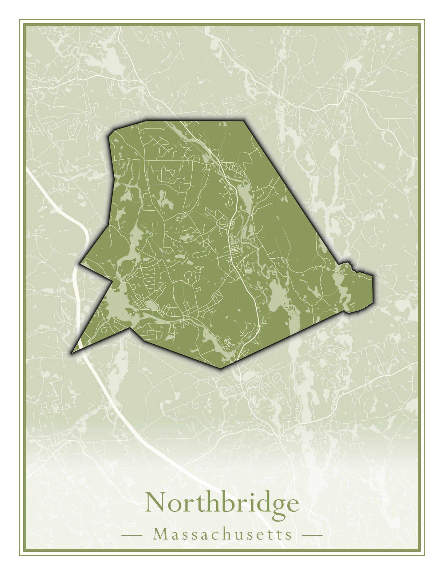 Massachusetts Towns - Street Map (North Reading - Northbridge)