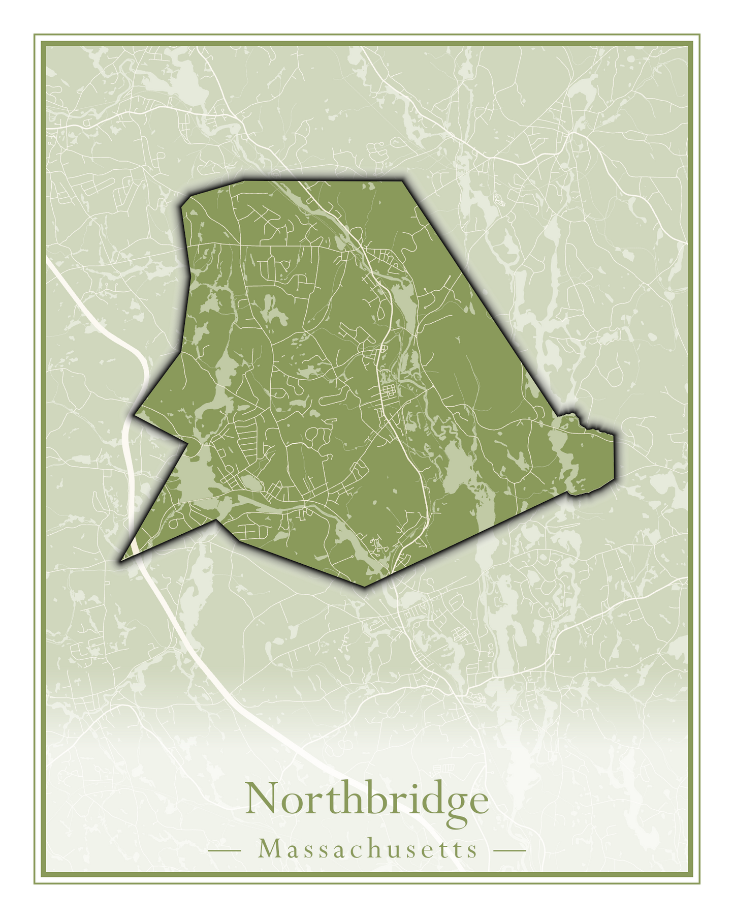 Massachusetts Towns - Street Map (North Reading - Northbridge)