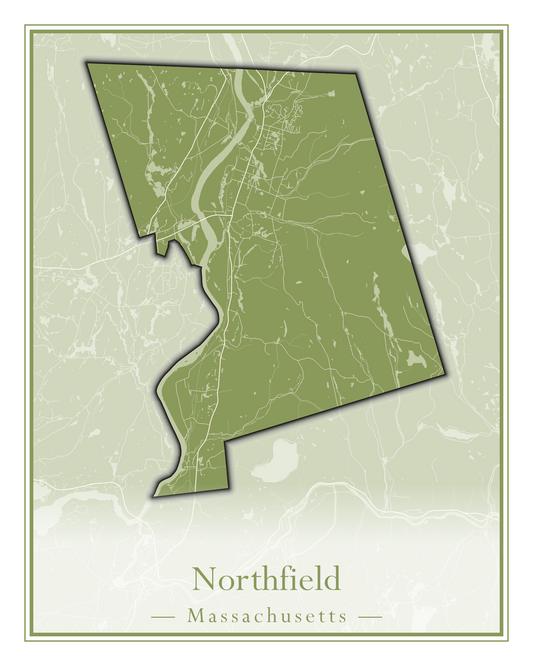 Massachusetts Towns - Street Map (Northfield - Norwood)