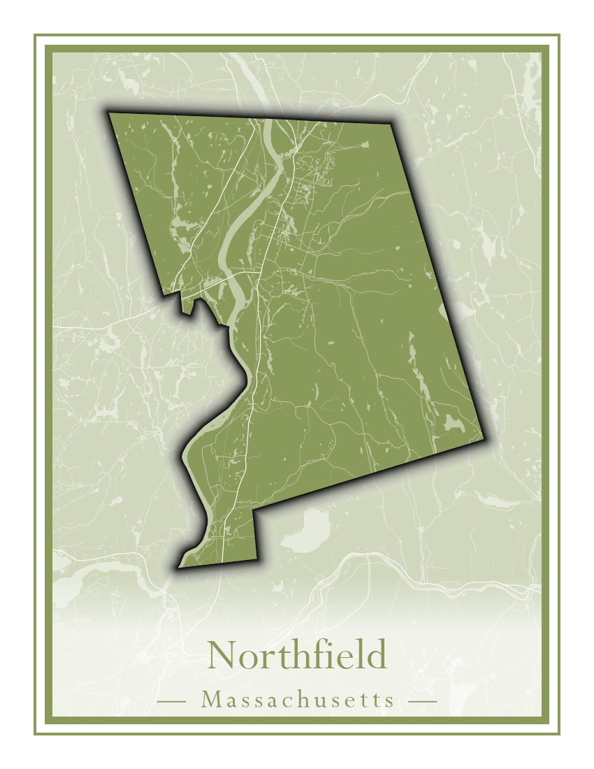 Massachusetts Towns - Street Map (Northfield - Norwood)