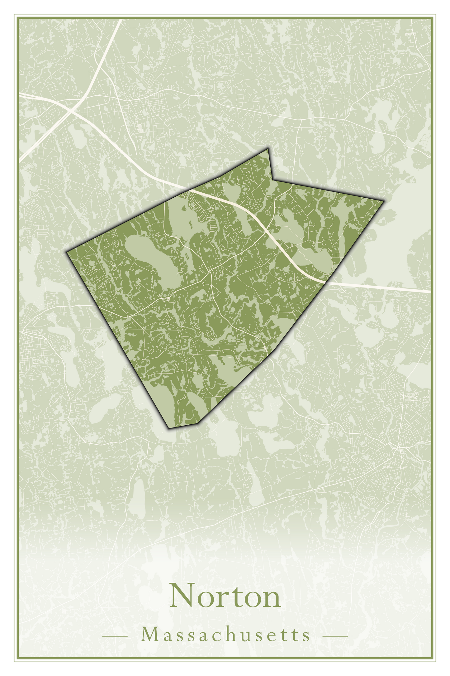 Massachusetts Towns - Street Map (Northfield - Norwood)