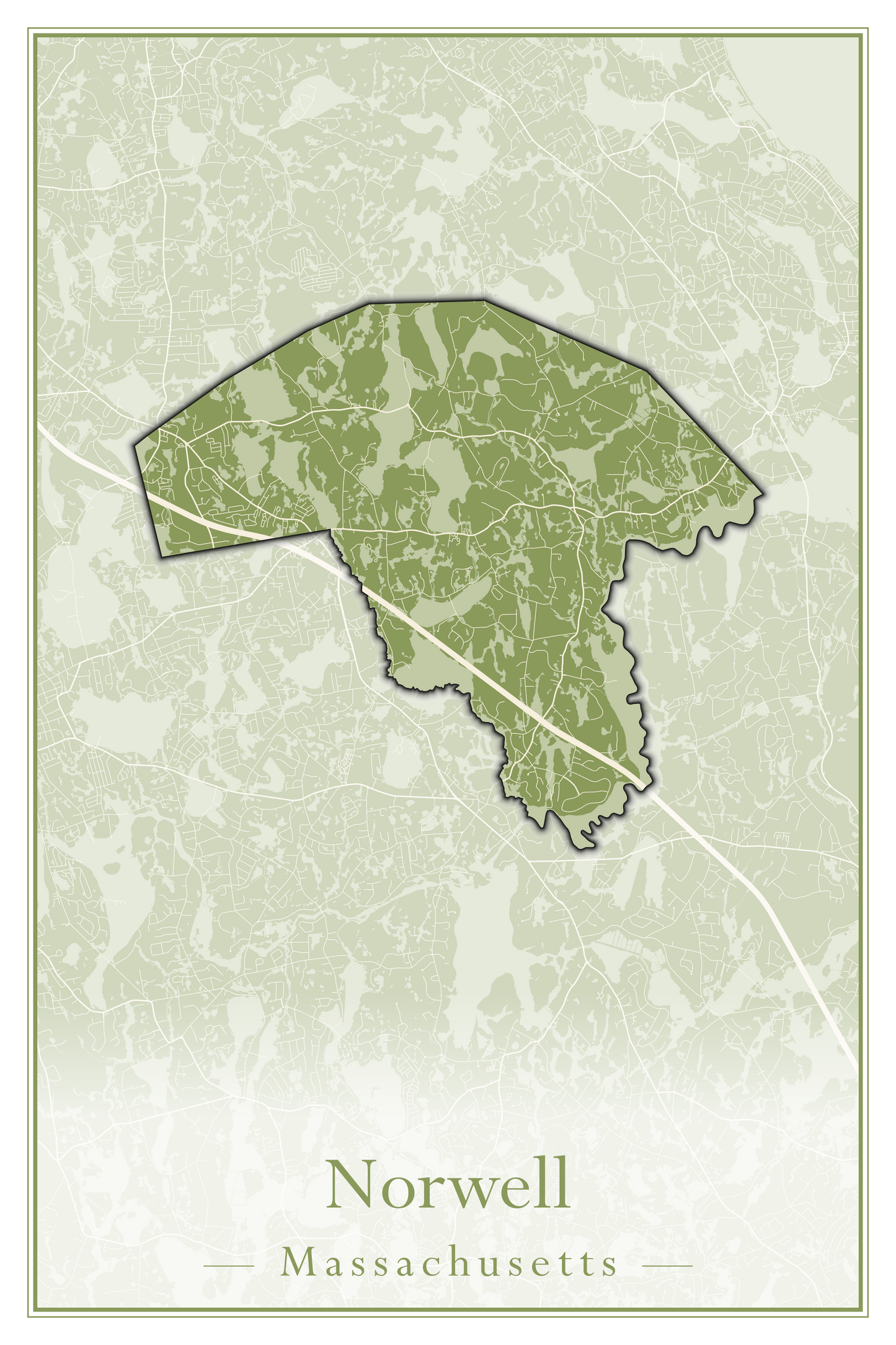 Massachusetts Towns - Street Map (Northfield - Norwood)