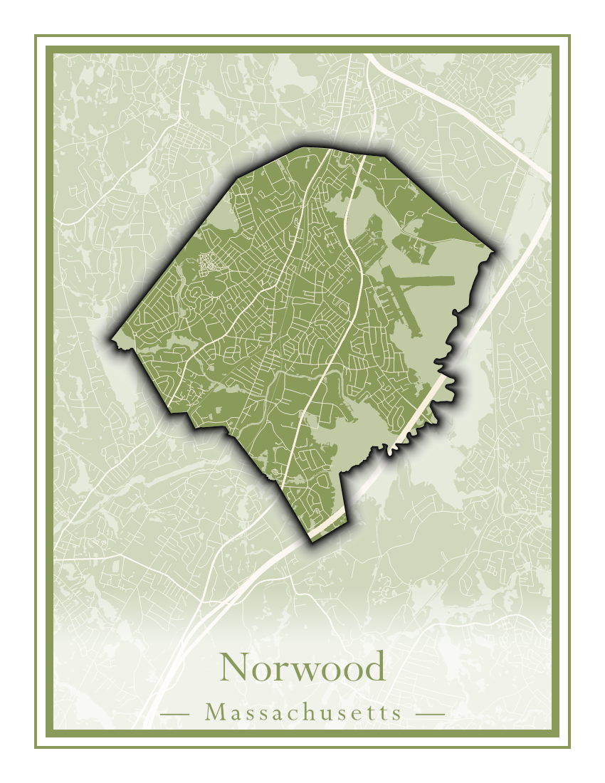 Massachusetts Towns - Street Map (Northfield - Norwood)