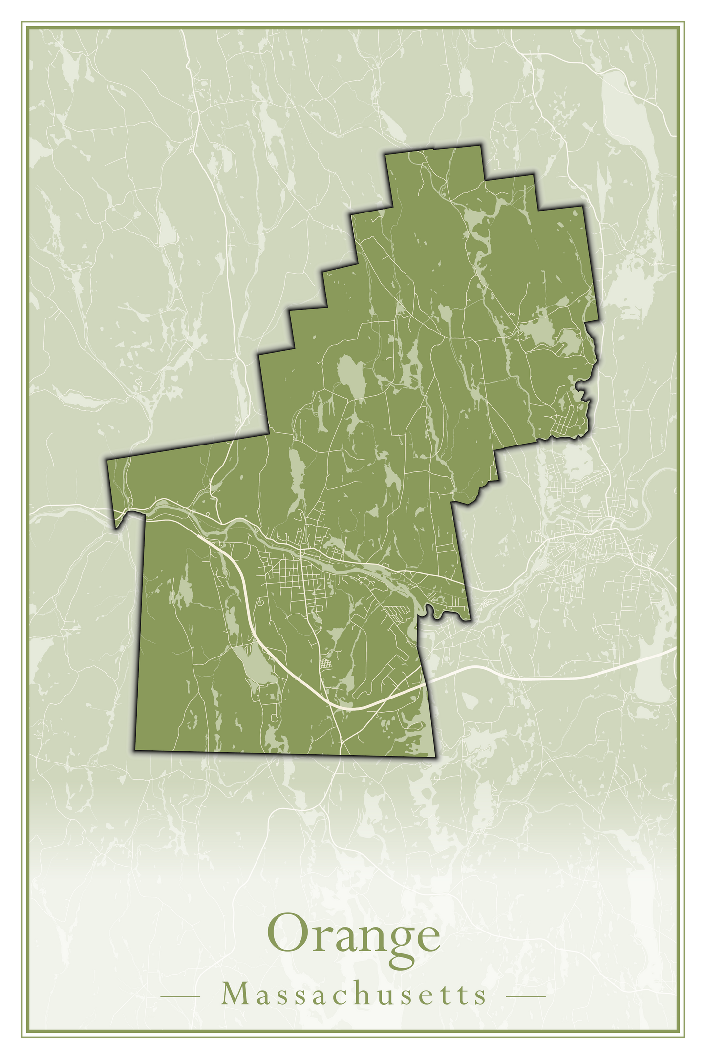 Massachusetts Towns - Street Map (Oak Bluffs - Orleans)