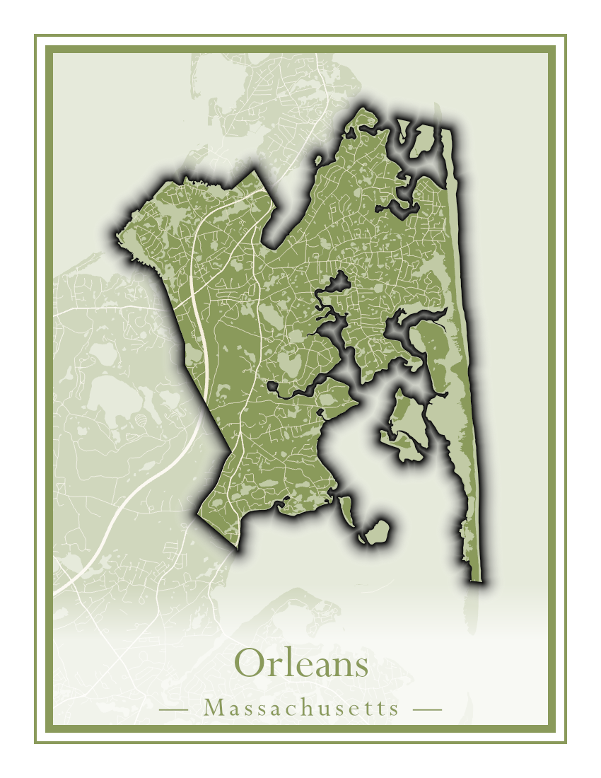 Massachusetts Towns - Street Map (Oak Bluffs - Orleans)