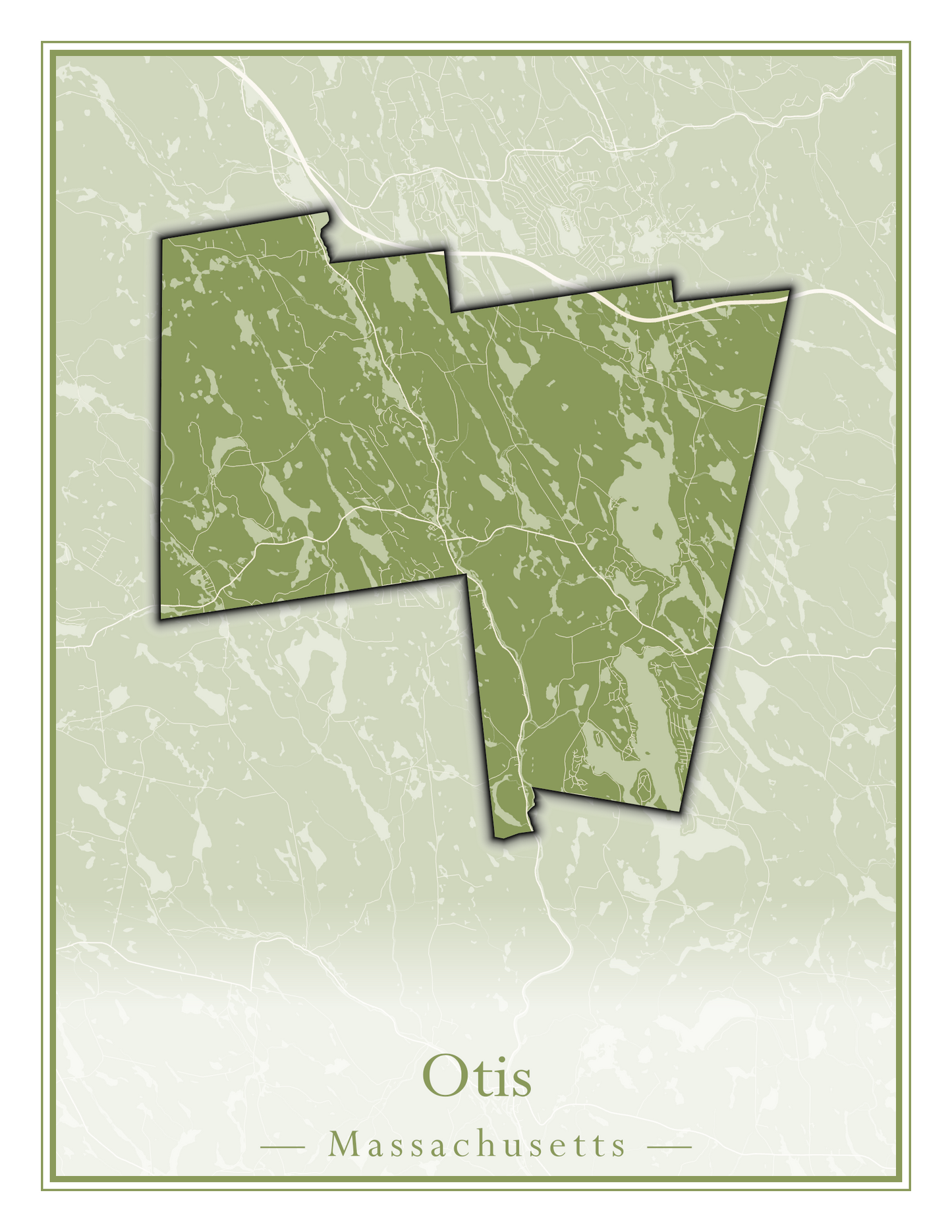 Massachusetts Towns - Street Map (Otis - Paxton)