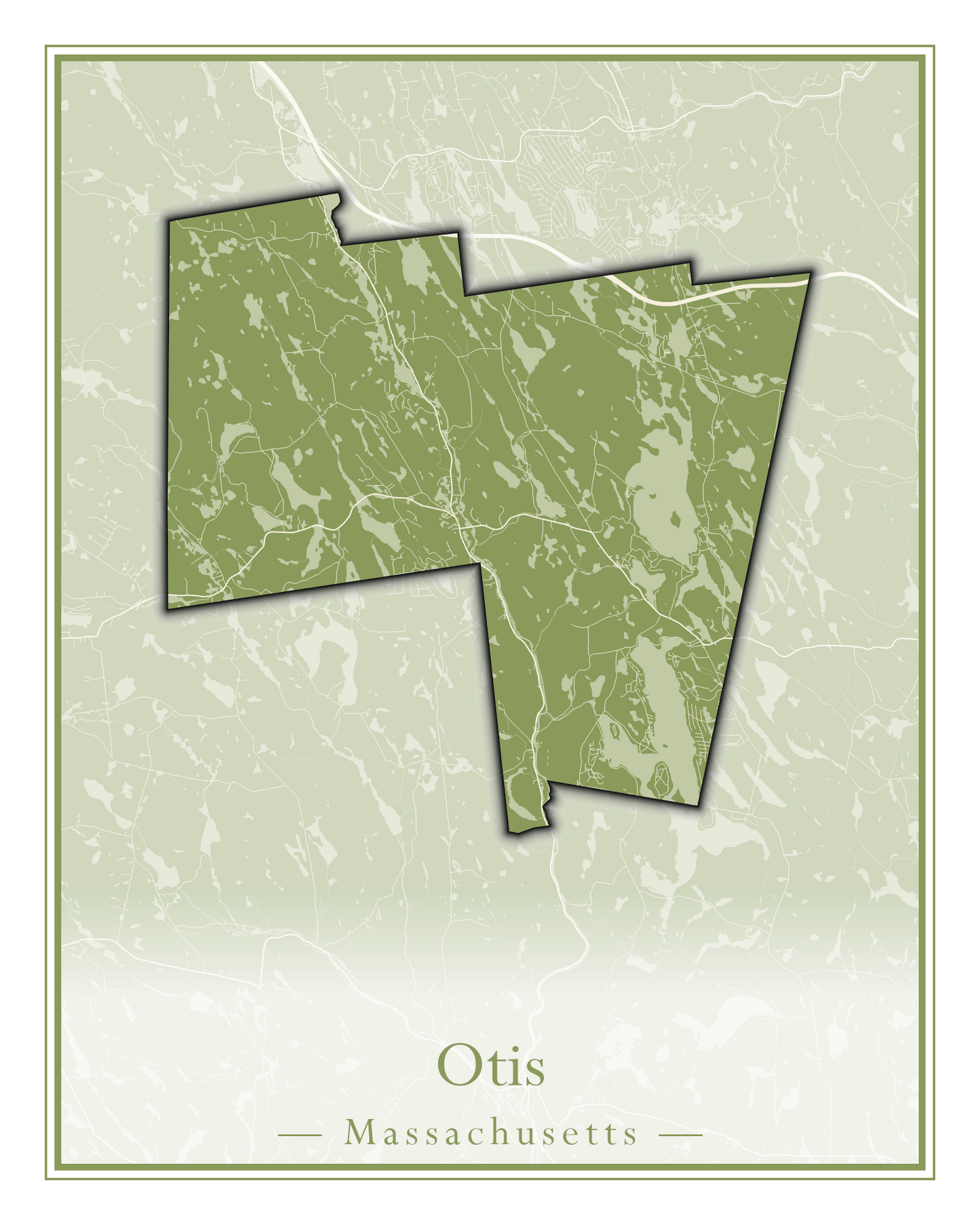 Massachusetts Towns - Street Map (Otis - Paxton)