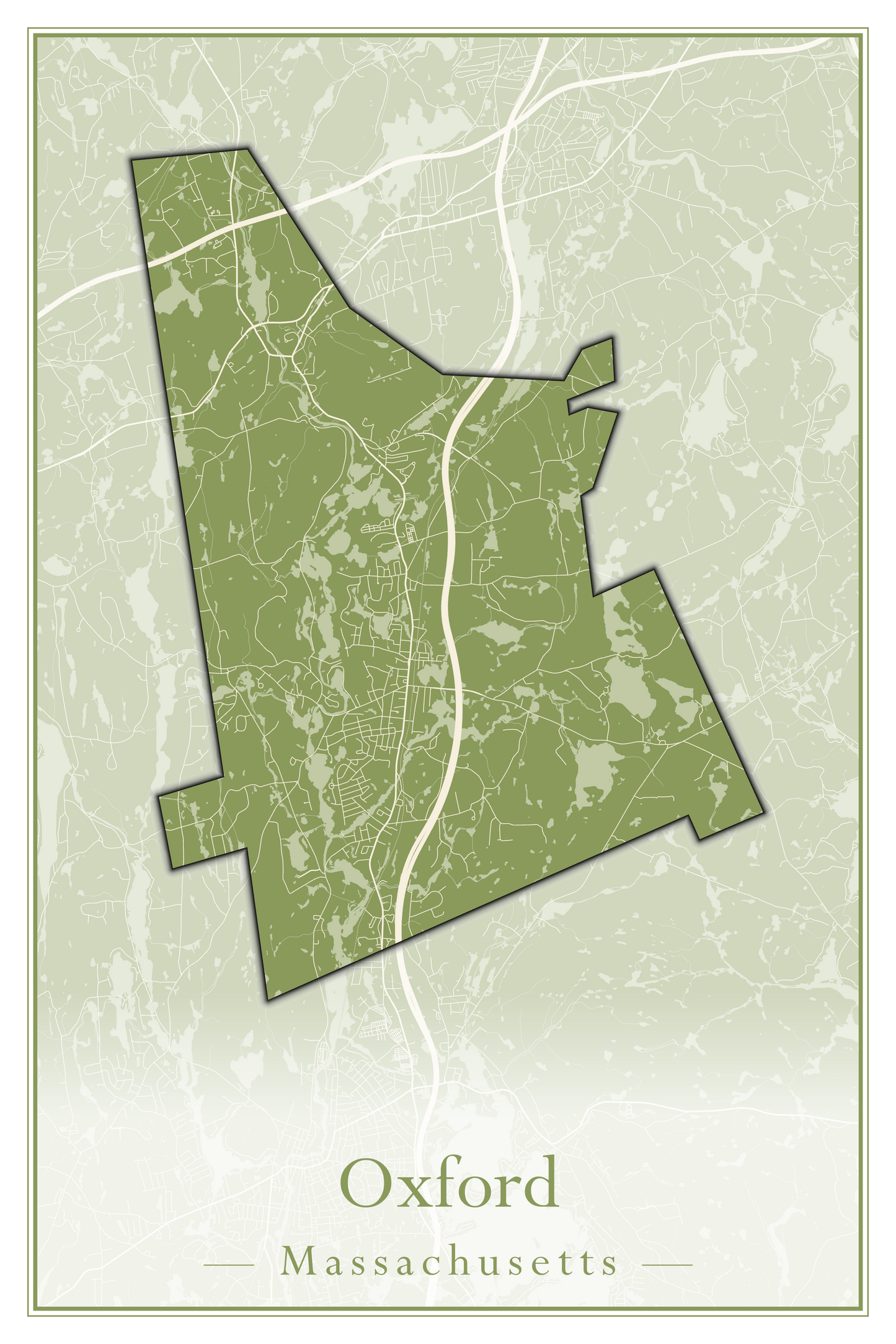 Massachusetts Towns - Street Map (Otis - Paxton)