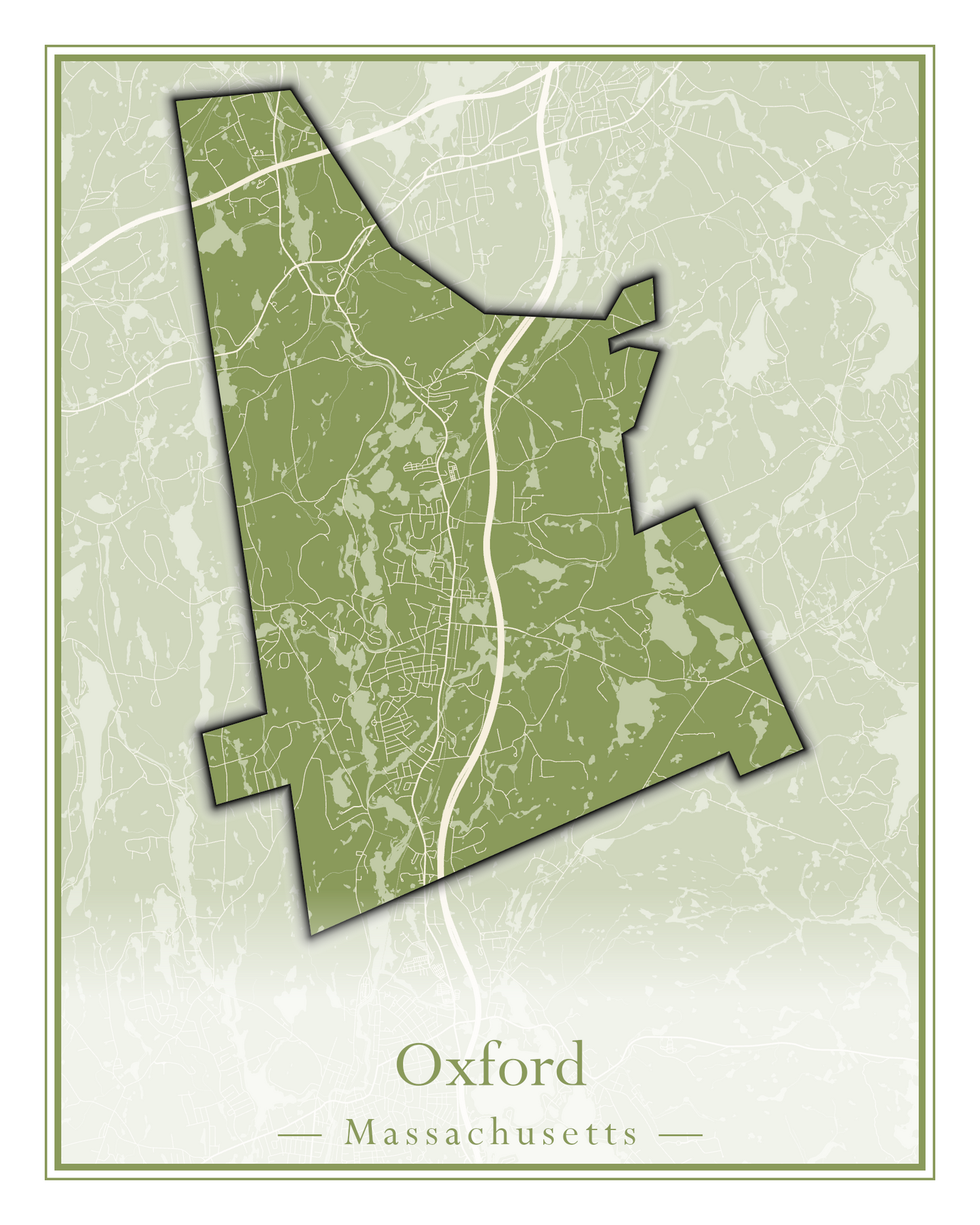 Massachusetts Towns - Street Map (Otis - Paxton)