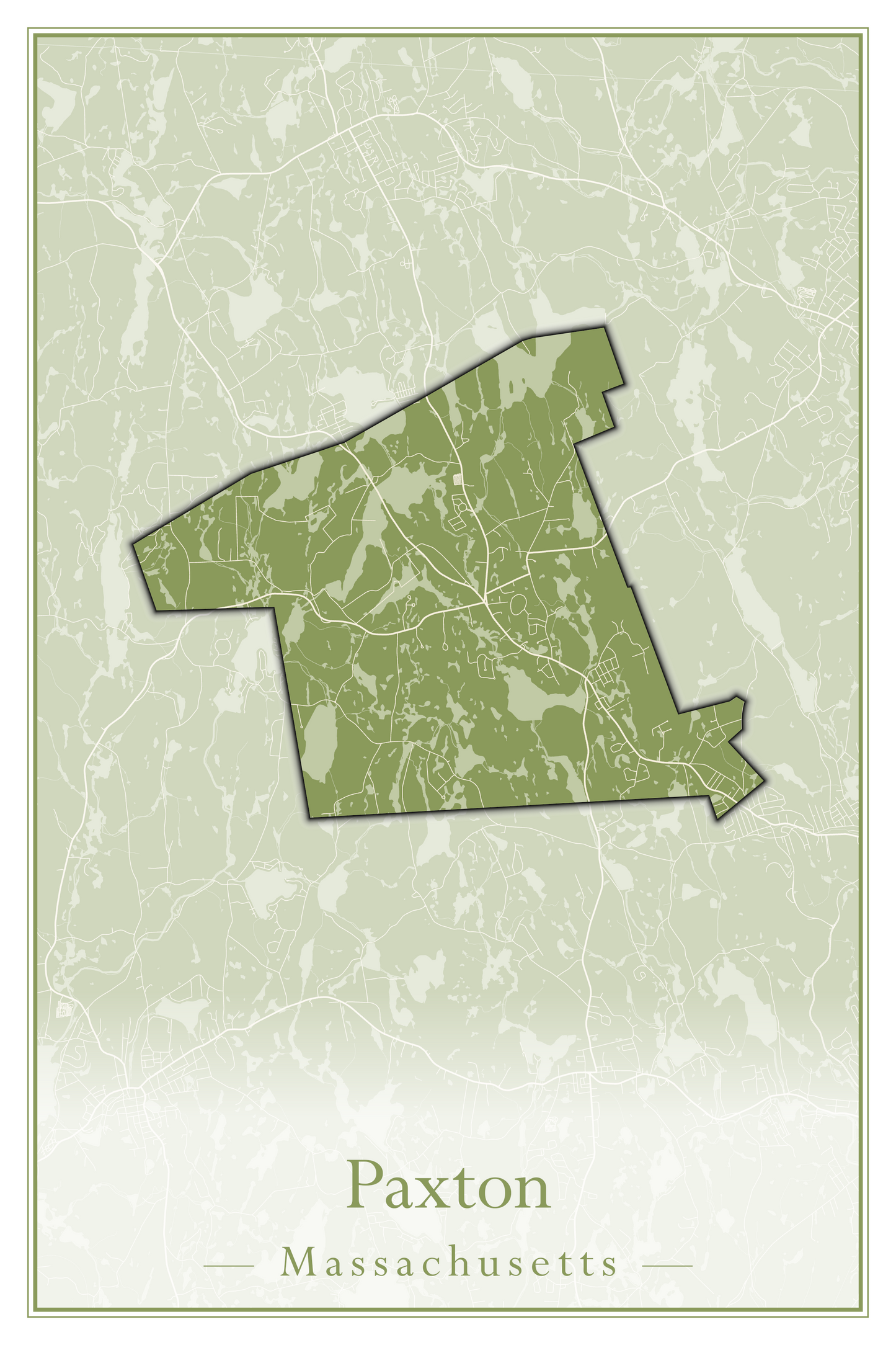 Massachusetts Towns - Street Map (Otis - Paxton)