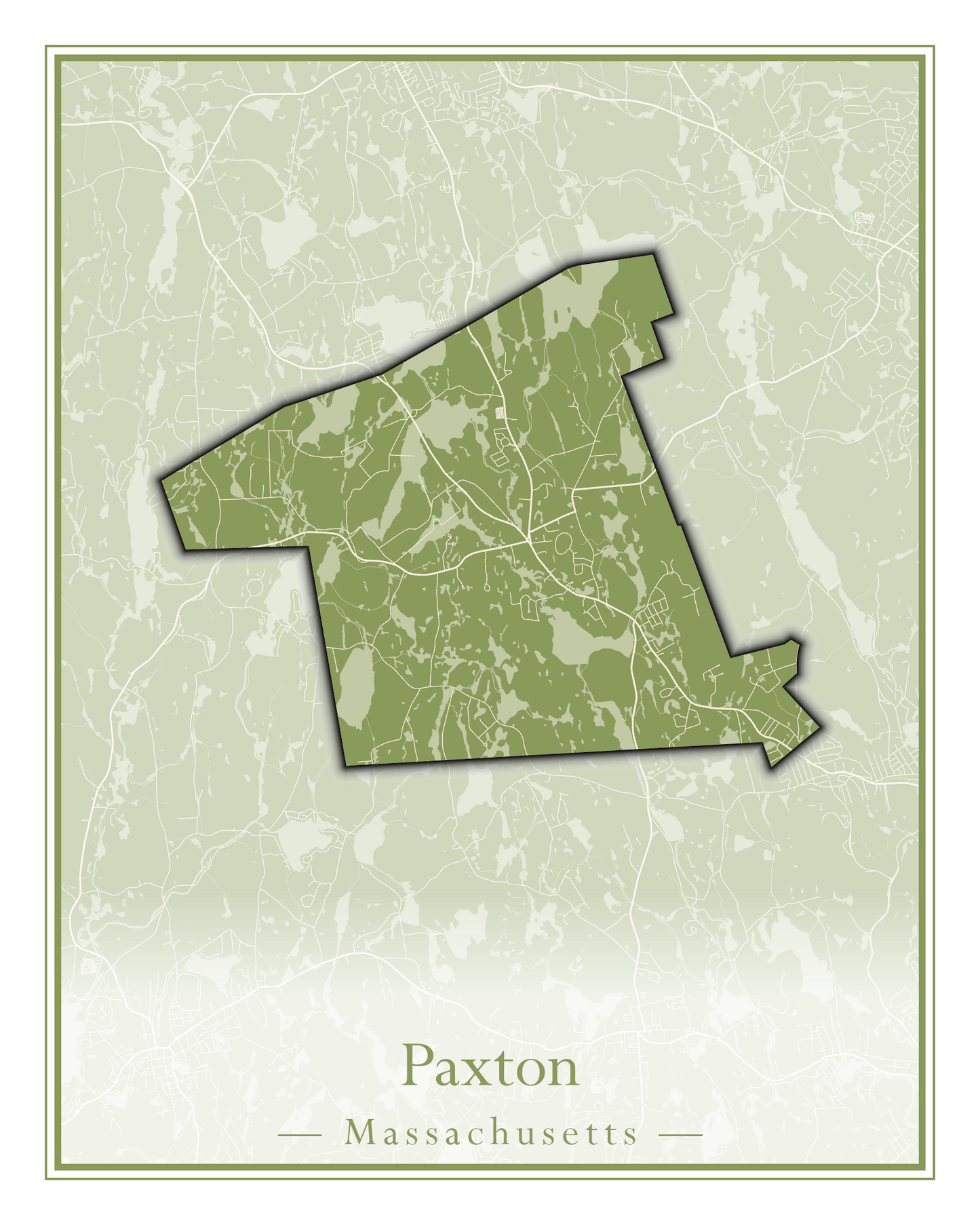 Massachusetts Towns - Street Map (Otis - Paxton)