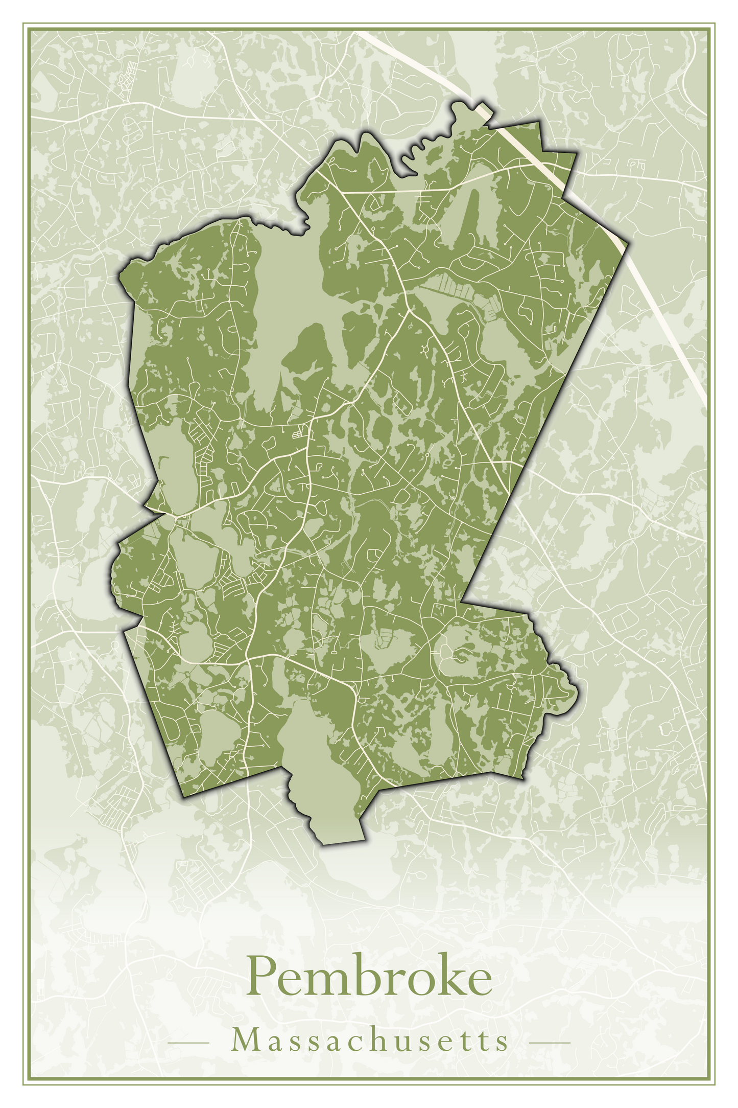 Massachusetts Towns - Street Map (Peabody - Pepperell)