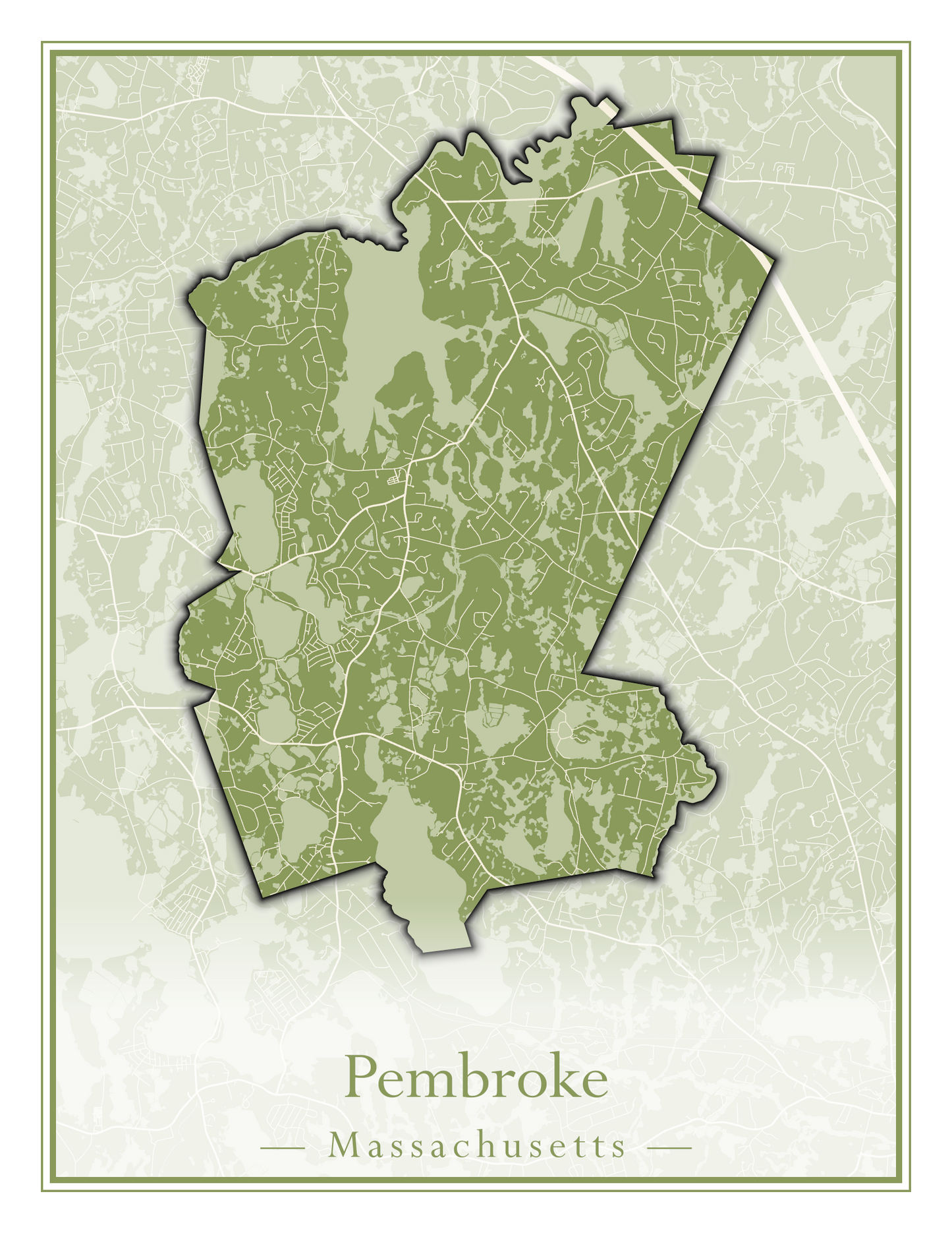 Massachusetts Towns - Street Map (Peabody - Pepperell)