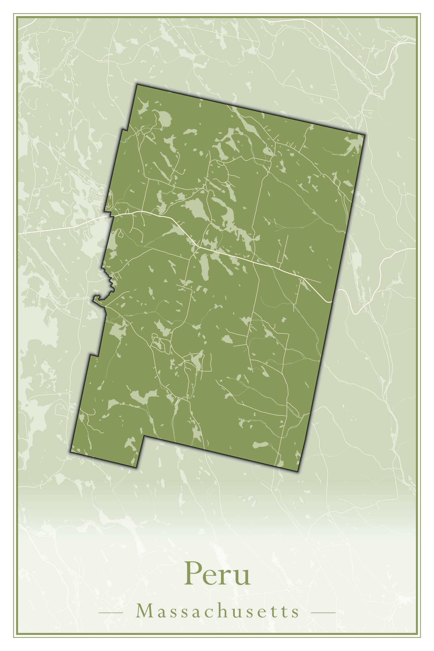 Massachusetts Towns - Street Map (Peru - Pittsfield)