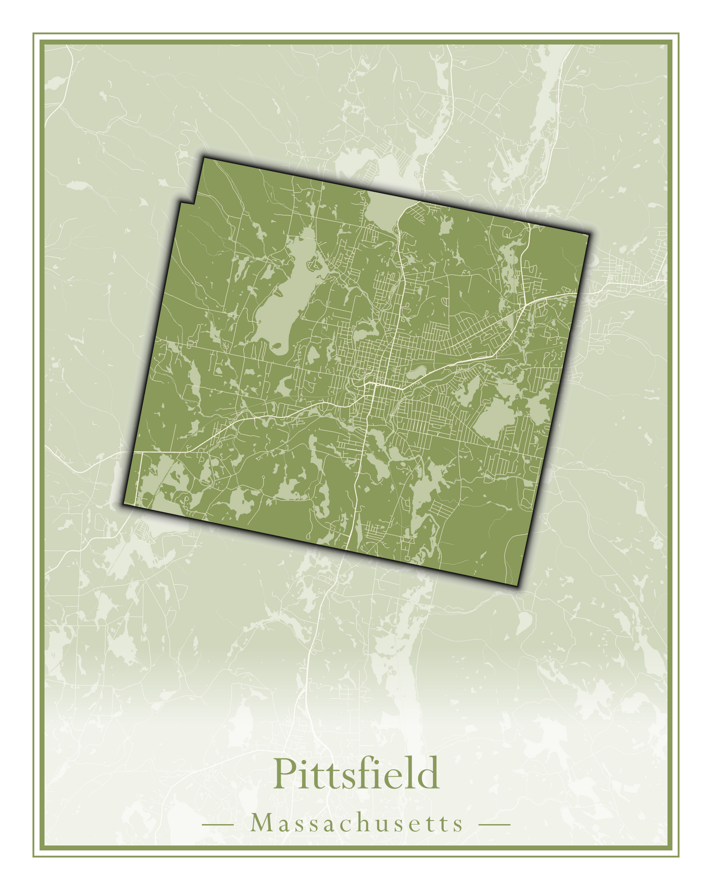 Massachusetts Towns - Street Map (Peru - Pittsfield)