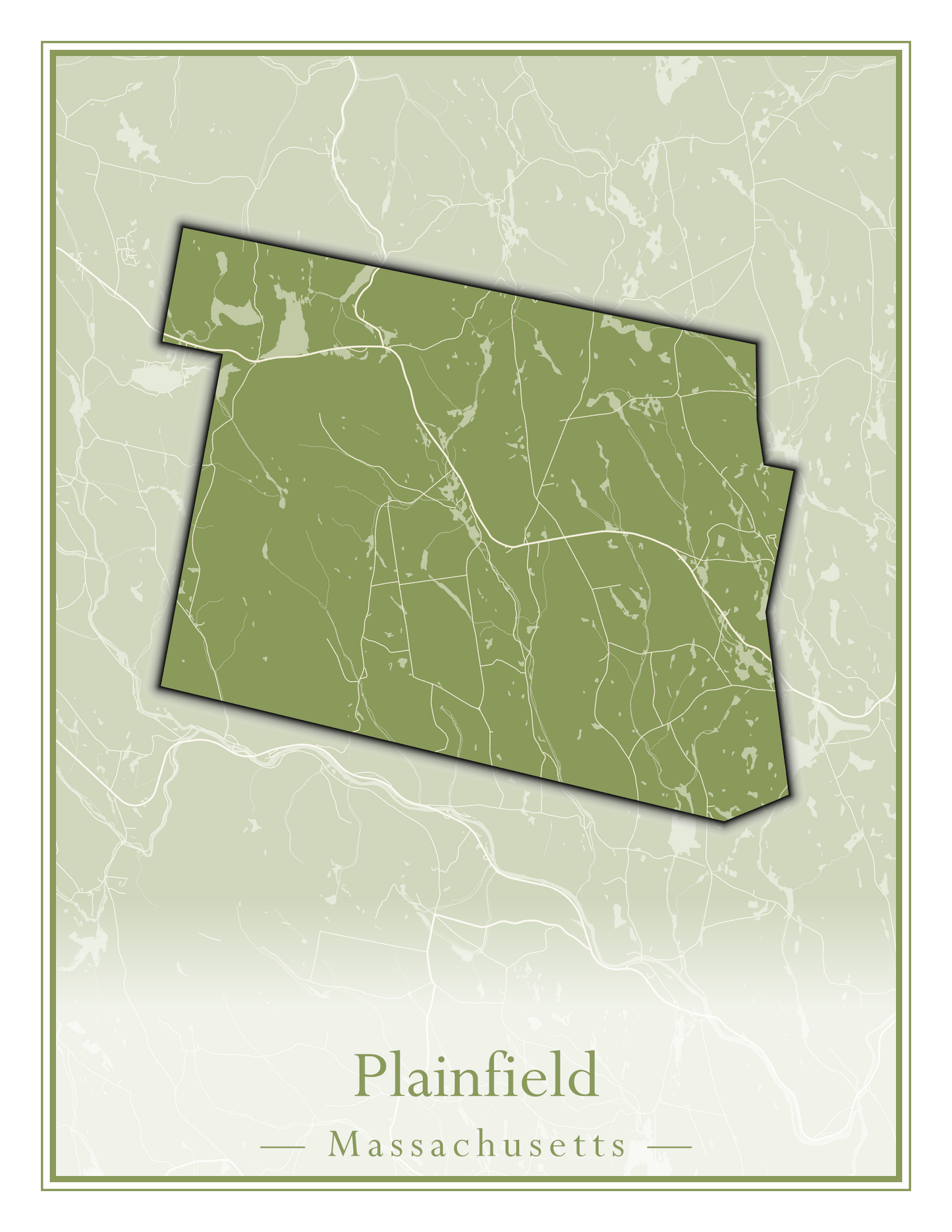 Massachusetts Towns - Street Map (Plainfield - Plympton)