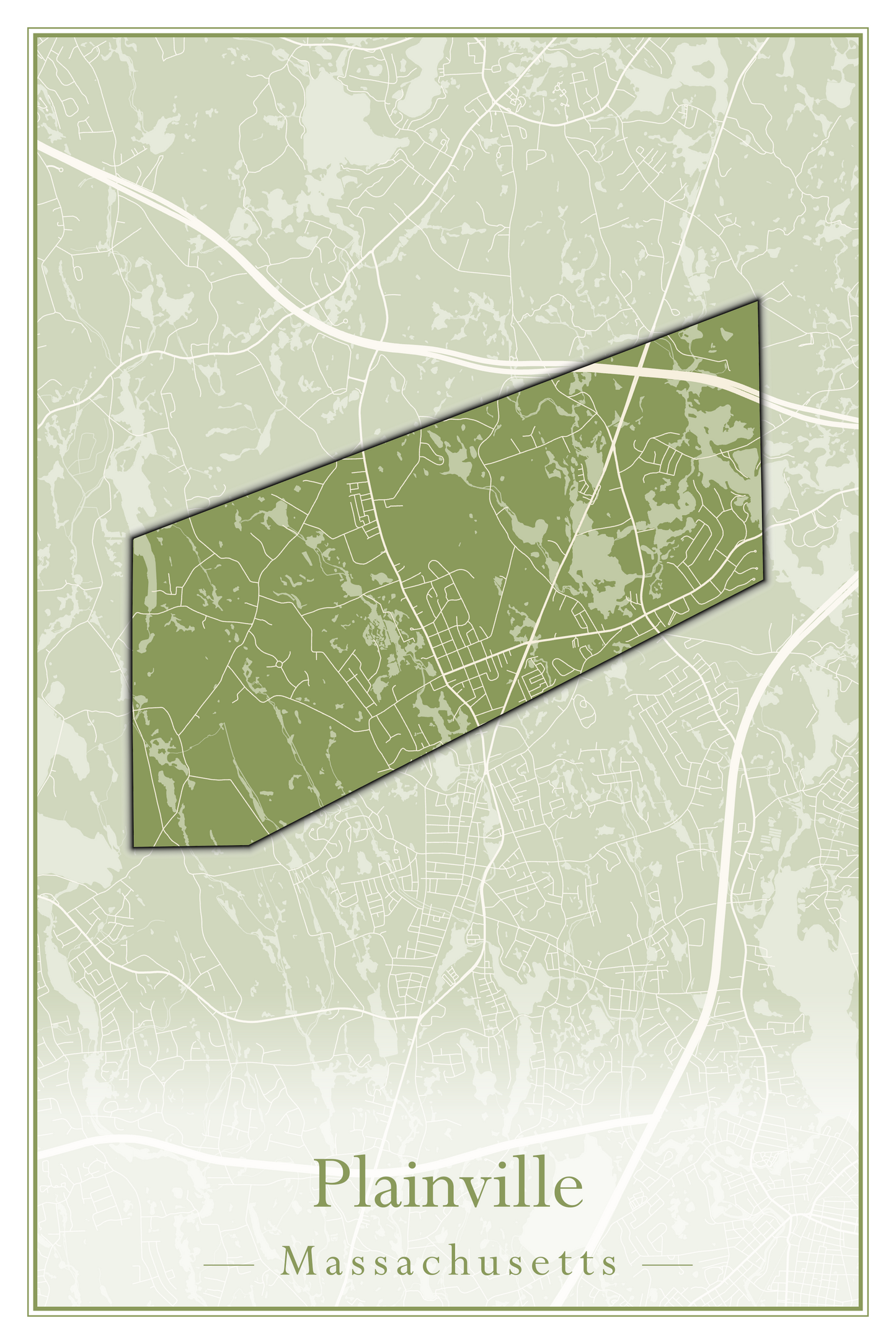 Massachusetts Towns - Street Map (Plainfield - Plympton)