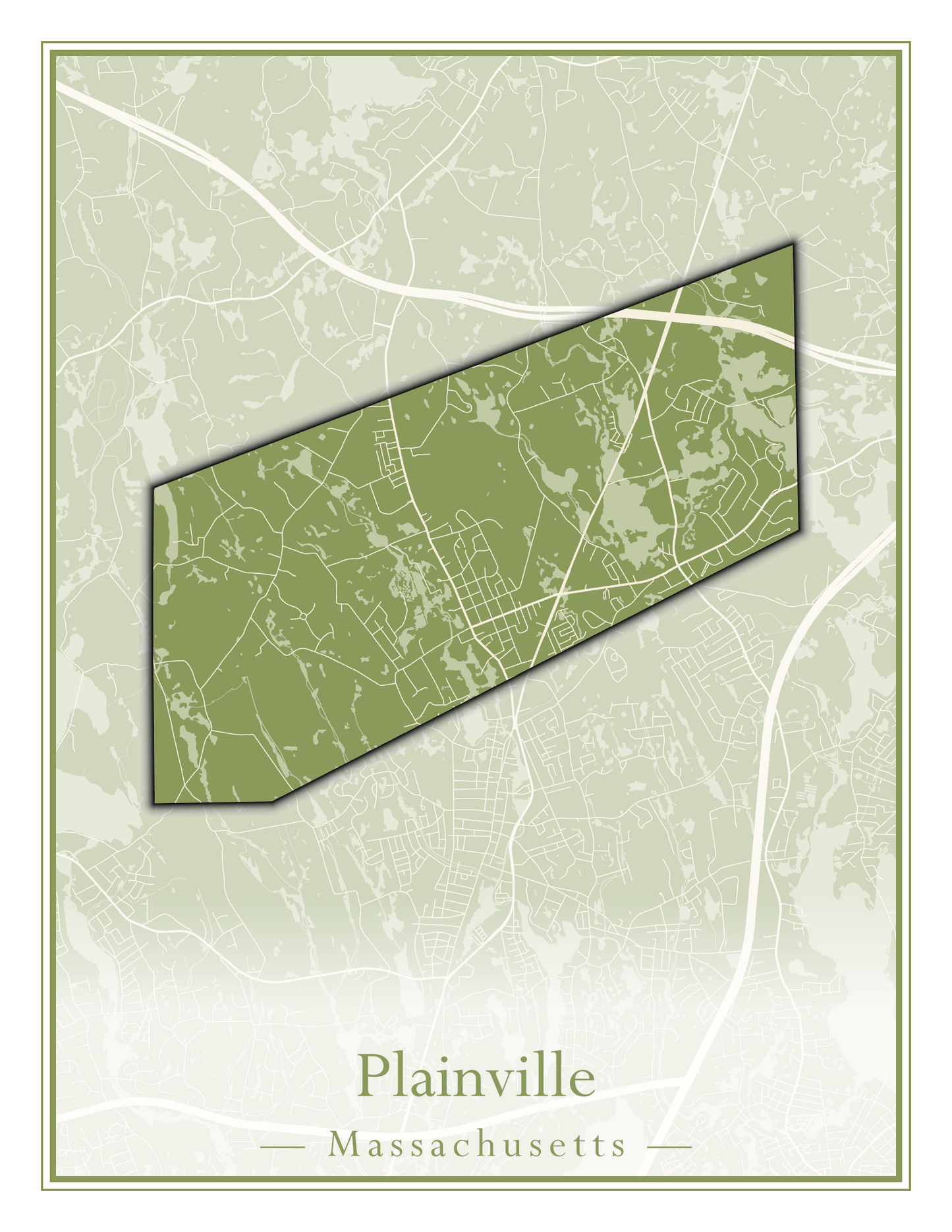 Massachusetts Towns - Street Map (Plainfield - Plympton)