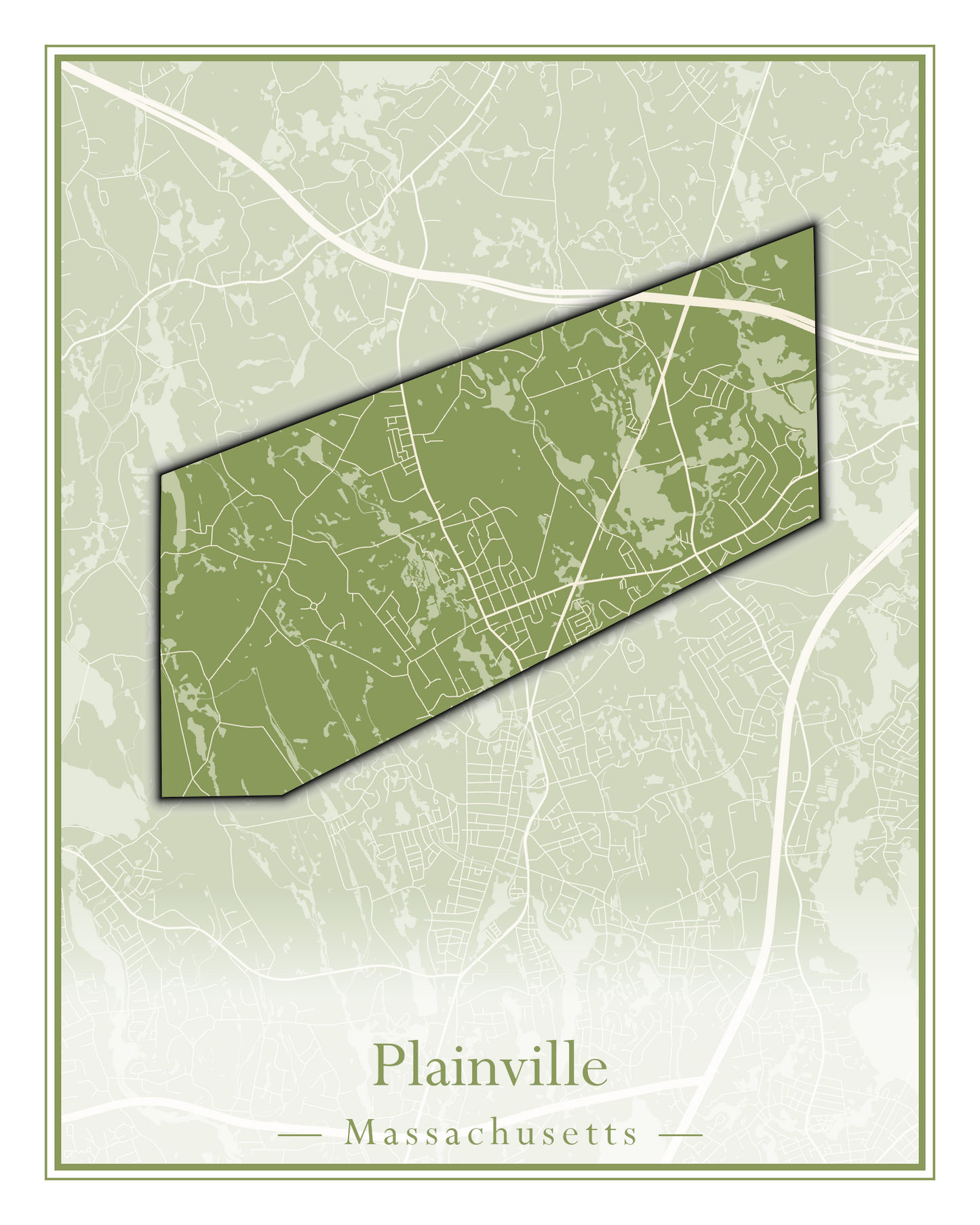 Massachusetts Towns - Street Map (Plainfield - Plympton)