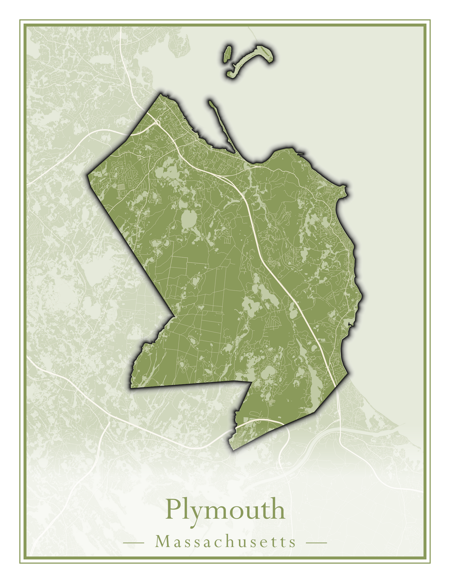 Massachusetts Towns - Street Map (Plainfield - Plympton)