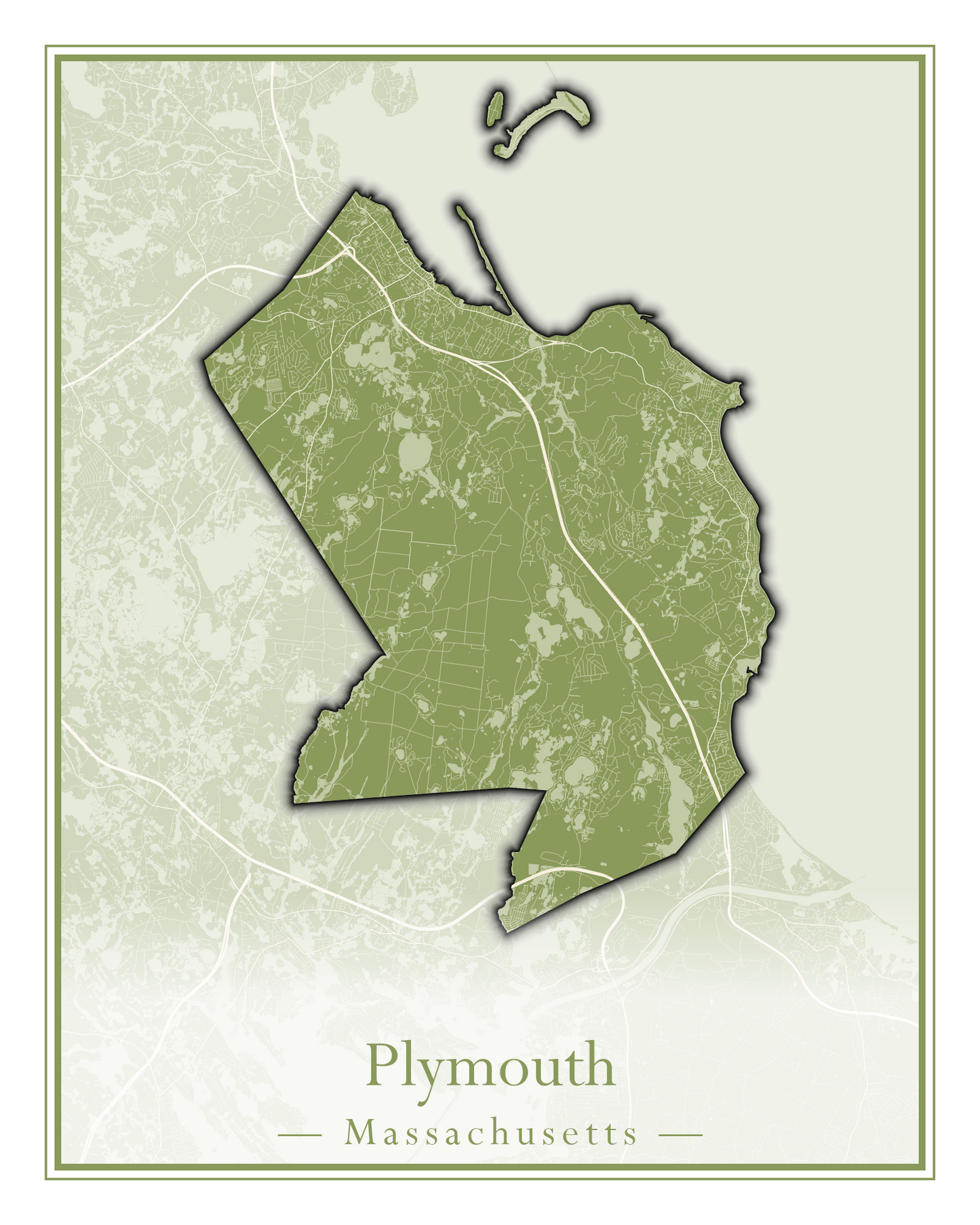 Massachusetts Towns - Street Map (Plainfield - Plympton)