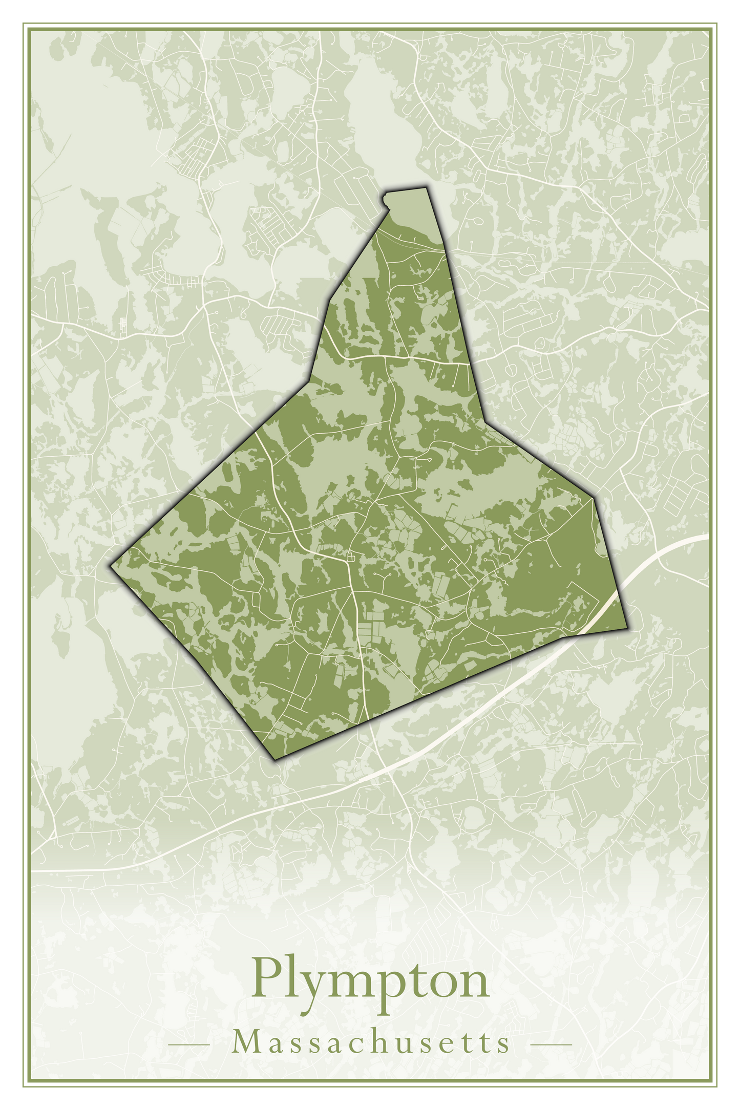 Massachusetts Towns - Street Map (Plainfield - Plympton)