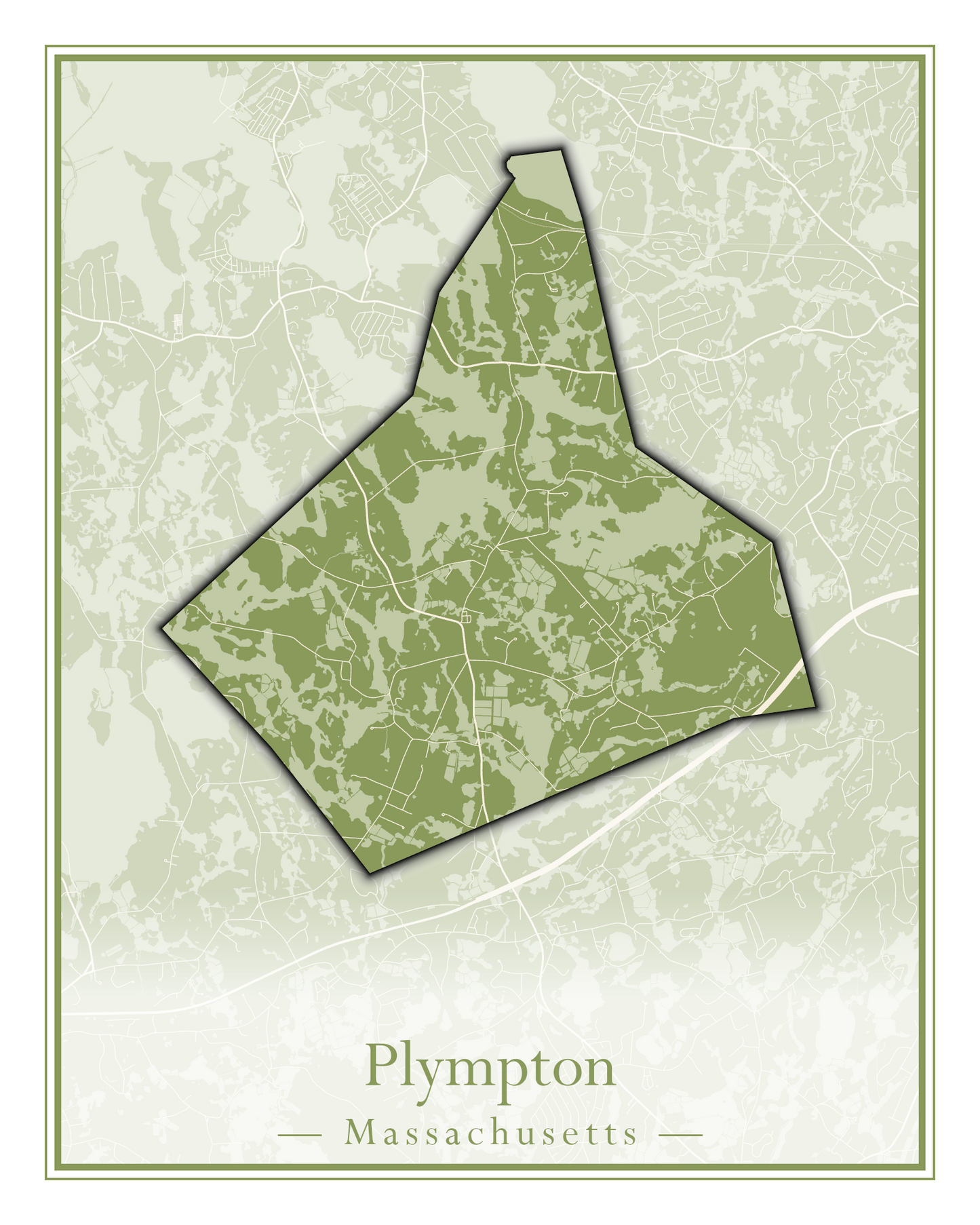 Massachusetts Towns - Street Map (Plainfield - Plympton)