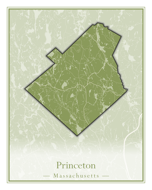 Massachusetts Towns - Street Map (Princeton - Randolph)