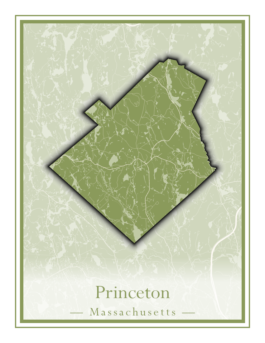 Massachusetts Towns - Street Map (Princeton - Randolph)