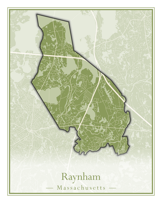 Massachusetts Towns - Street Map (Raynham - Revere)