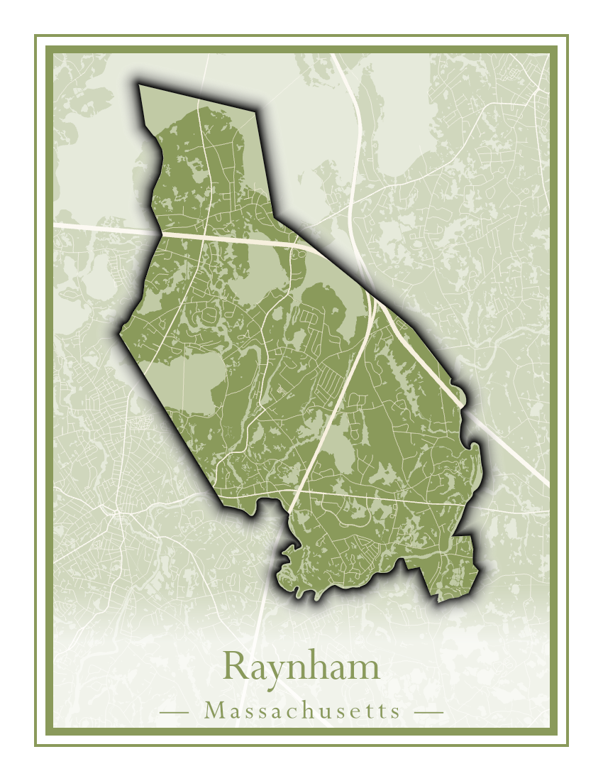 Massachusetts Towns - Street Map (Raynham - Revere)