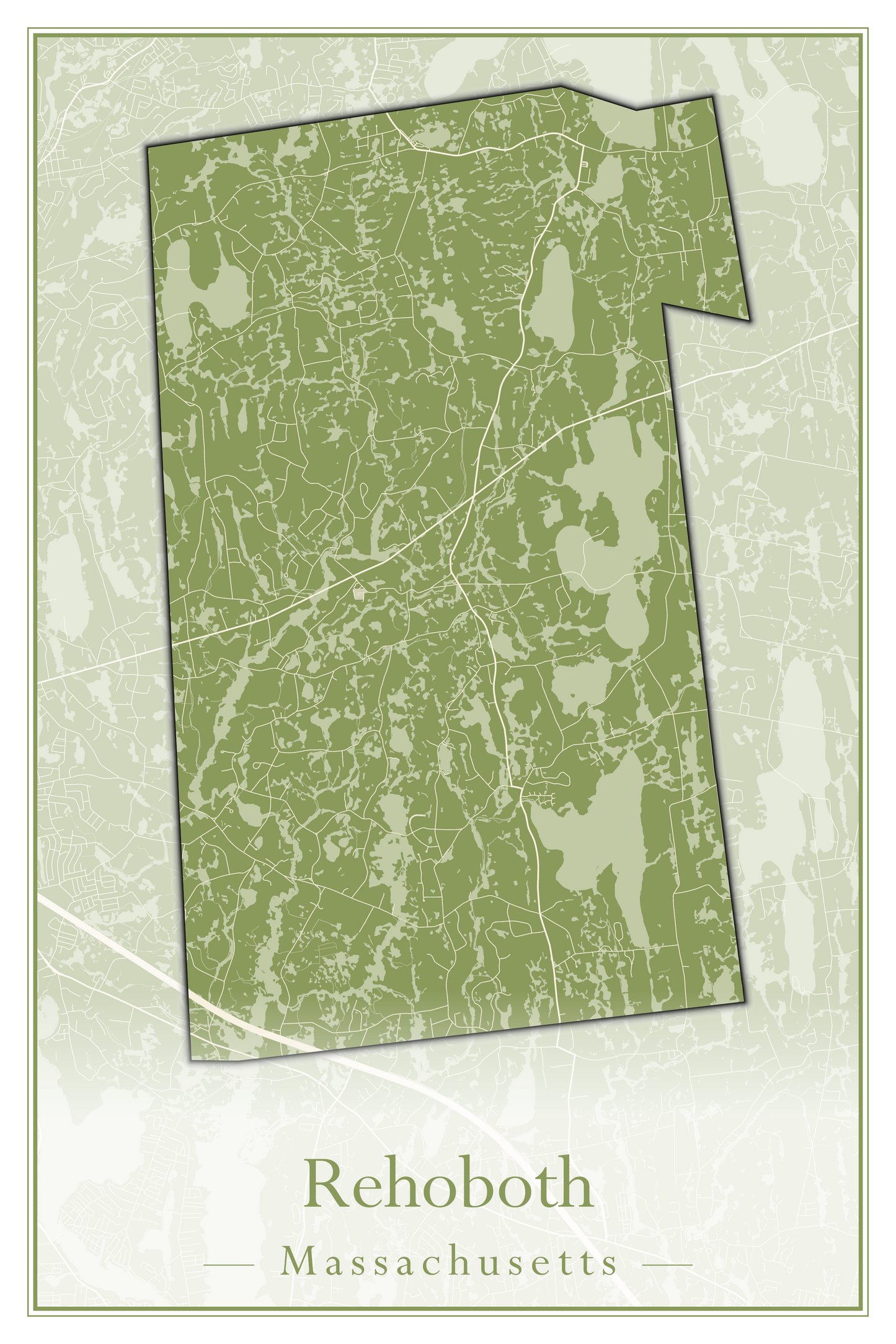 Massachusetts Towns - Street Map (Raynham - Revere)