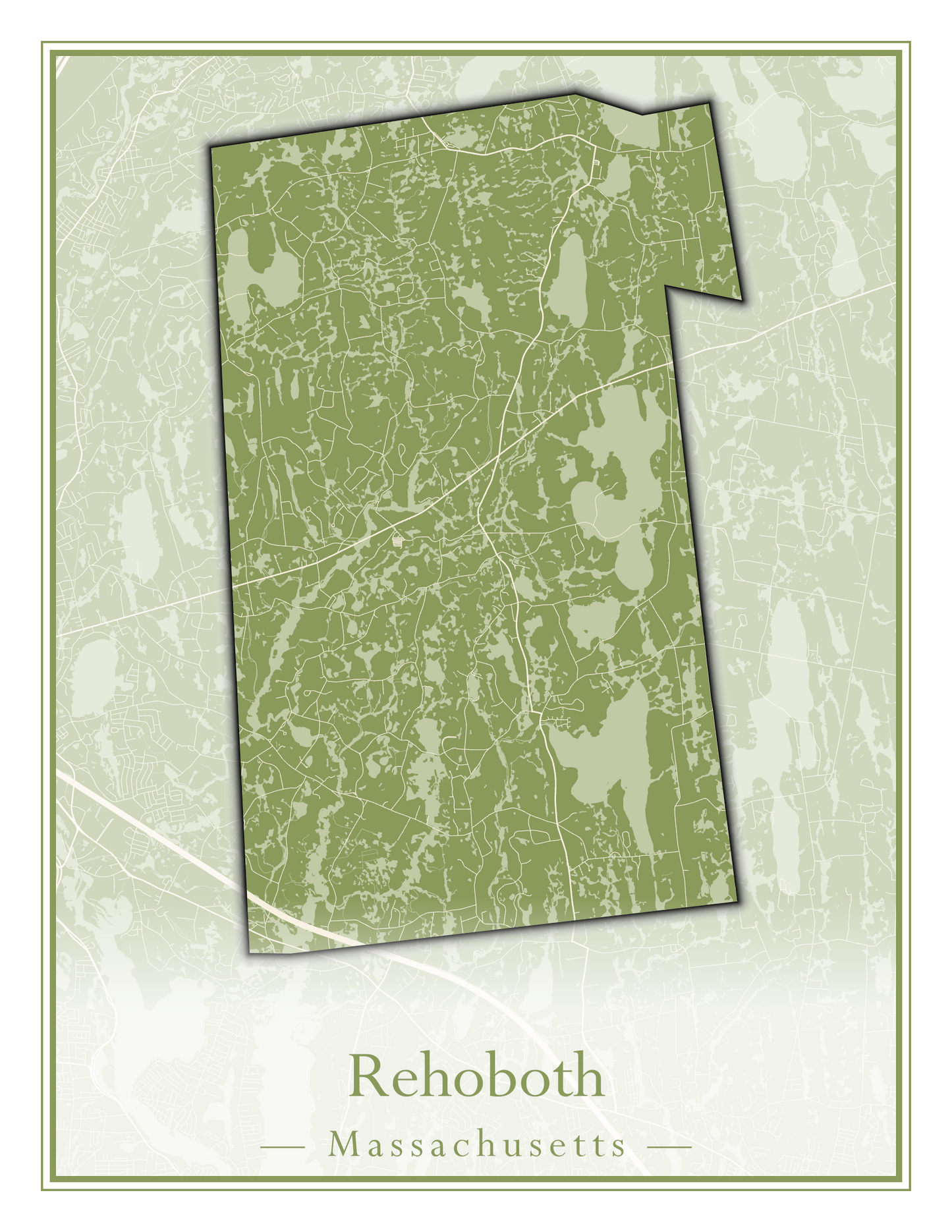 Massachusetts Towns - Street Map (Raynham - Revere)