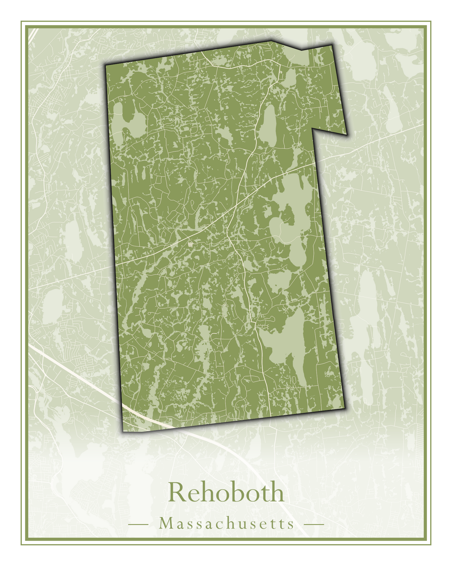 Massachusetts Towns - Street Map (Raynham - Revere)