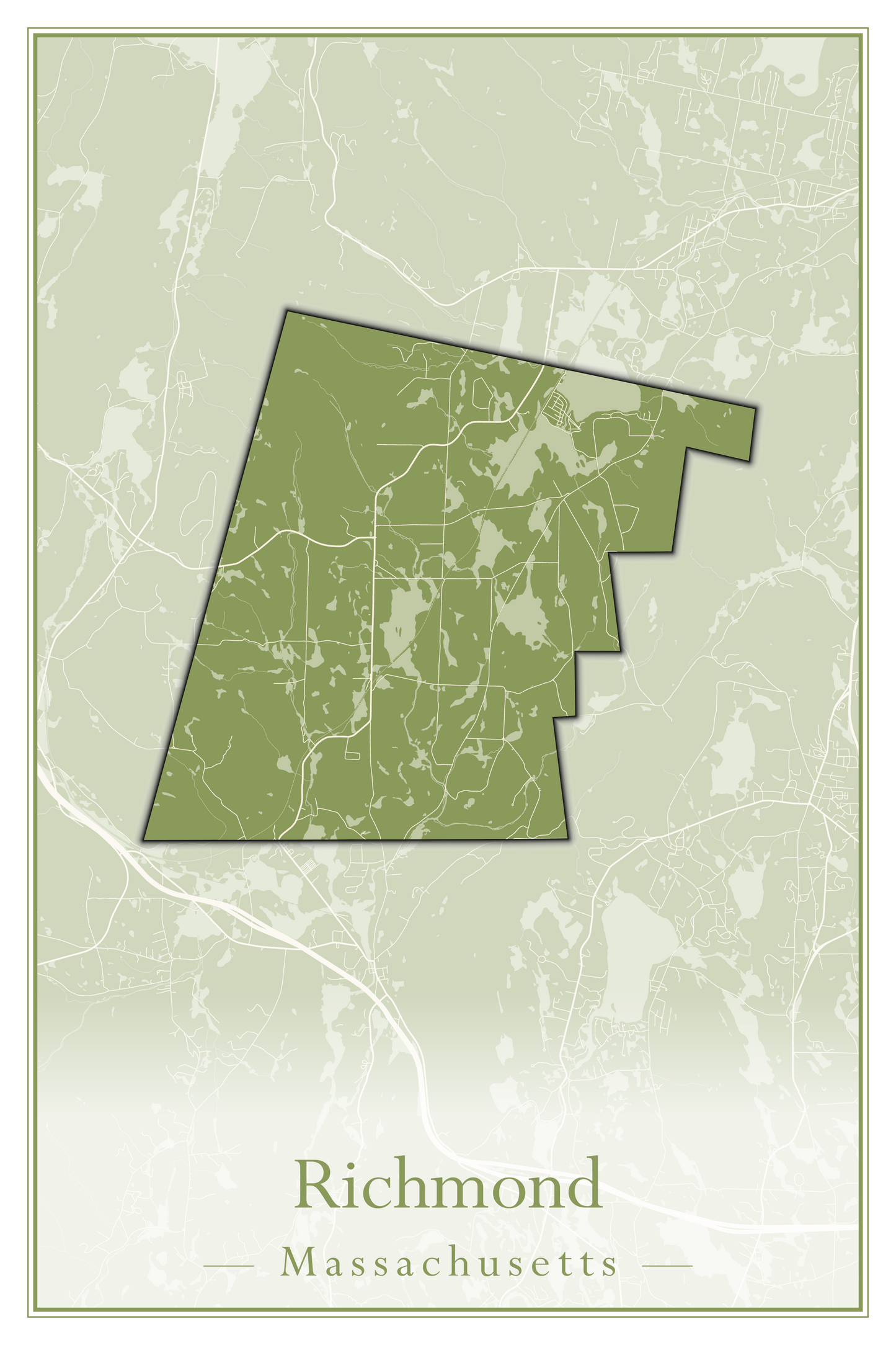 Massachusetts Towns - Street Map (Richmond - Rockport)