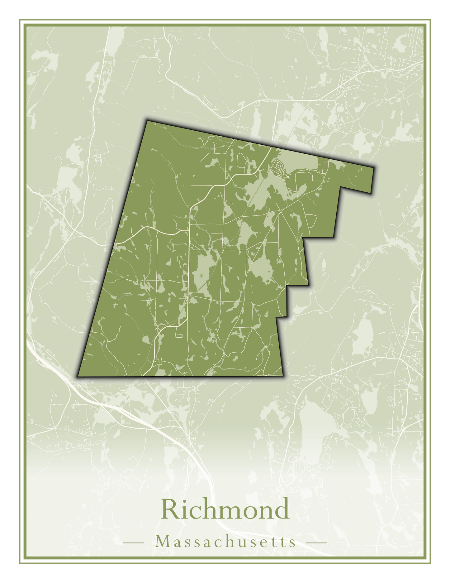 Massachusetts Towns - Street Map (Richmond - Rockport)