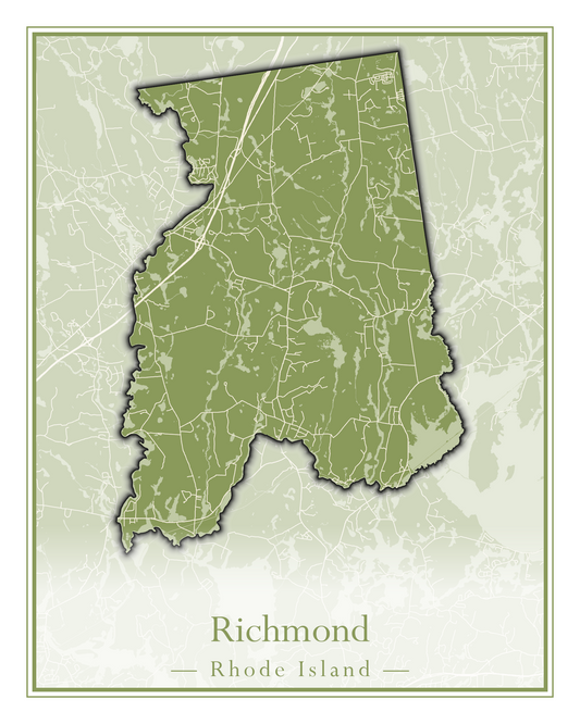 Rhode Island Towns - Street Map (Richmond - South Kingstown)