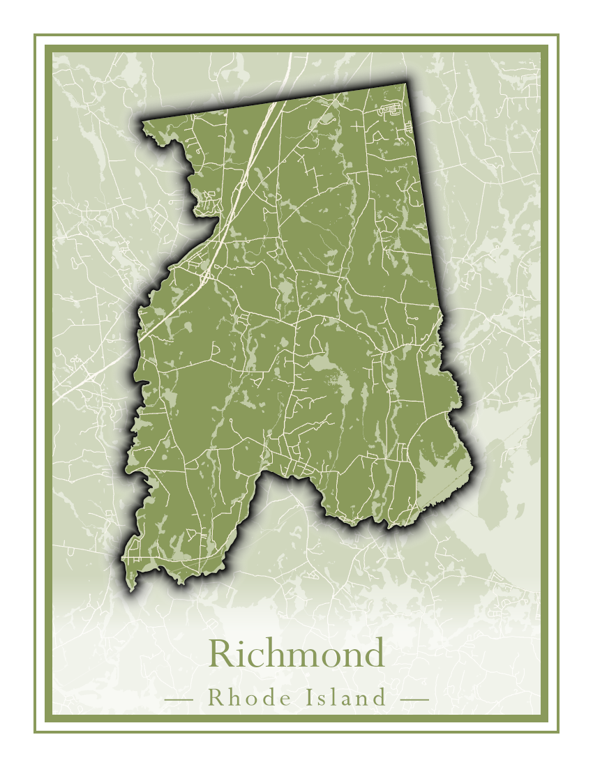 Rhode Island Towns - Street Map (Richmond - South Kingstown)