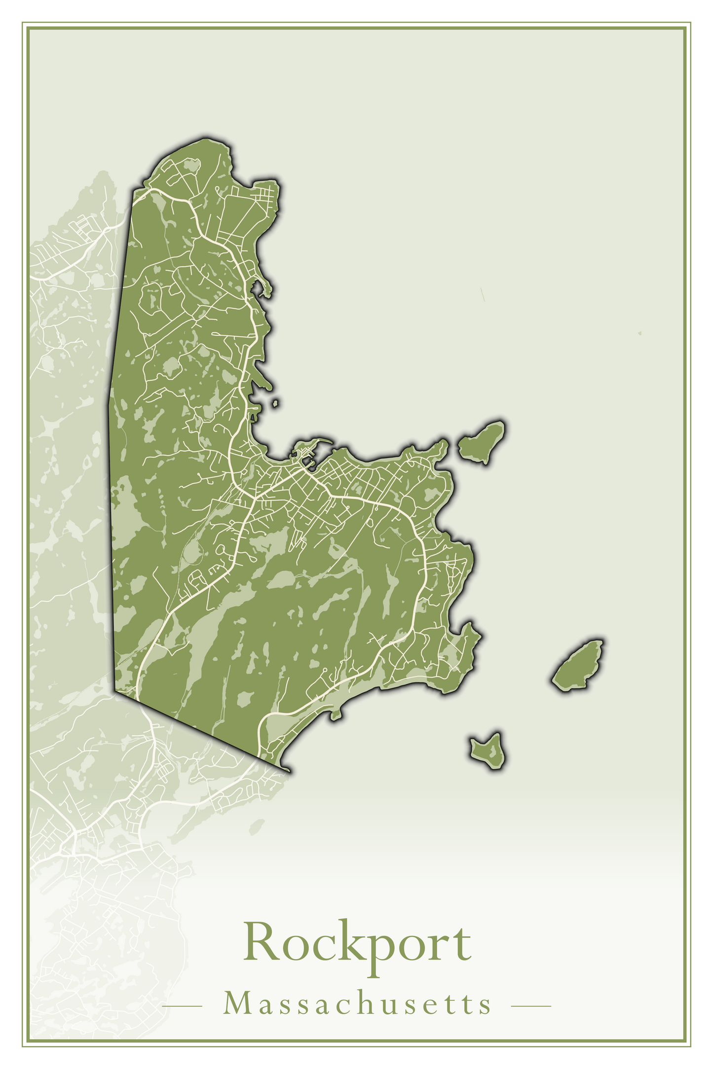 Massachusetts Towns - Street Map (Richmond - Rockport)