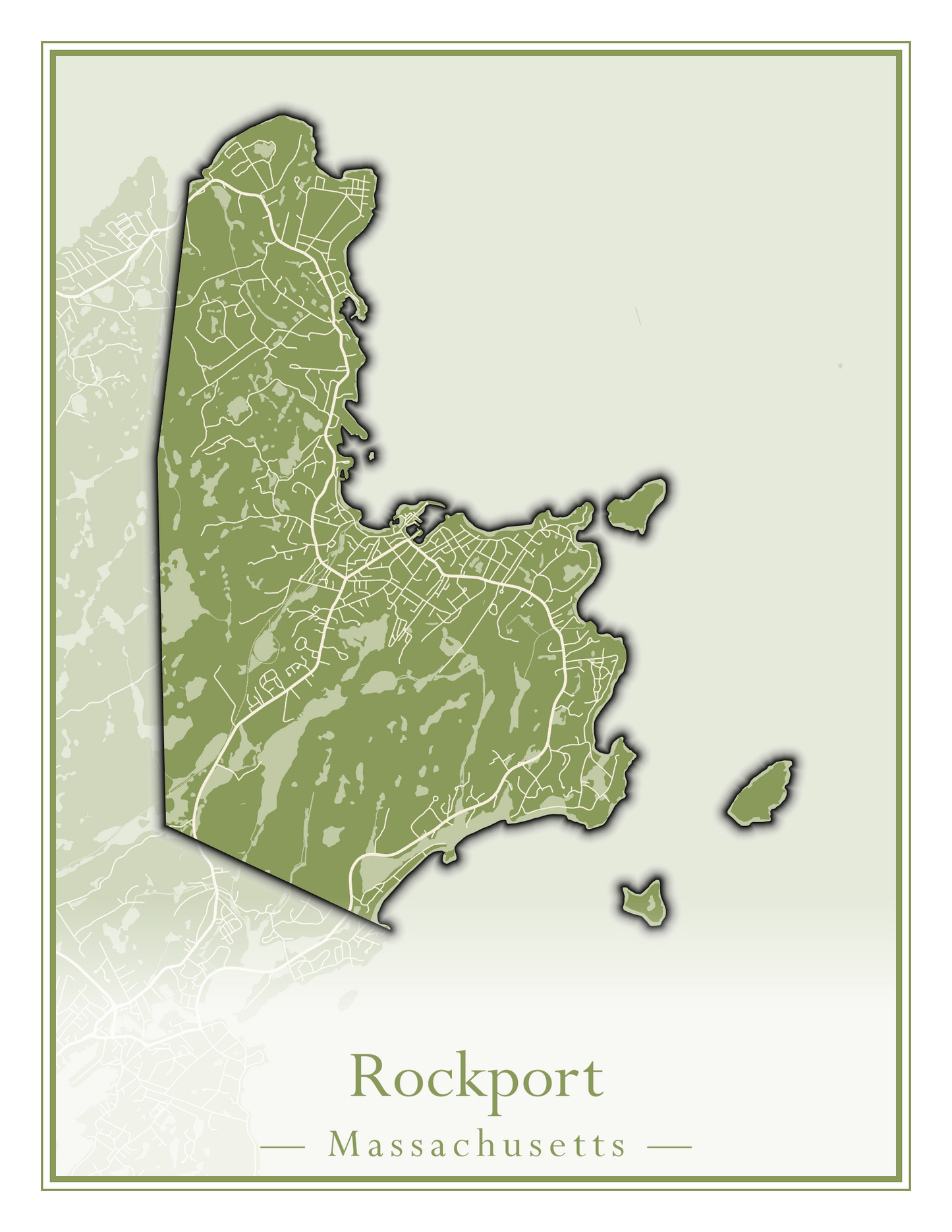 Massachusetts Towns - Street Map (Richmond - Rockport)